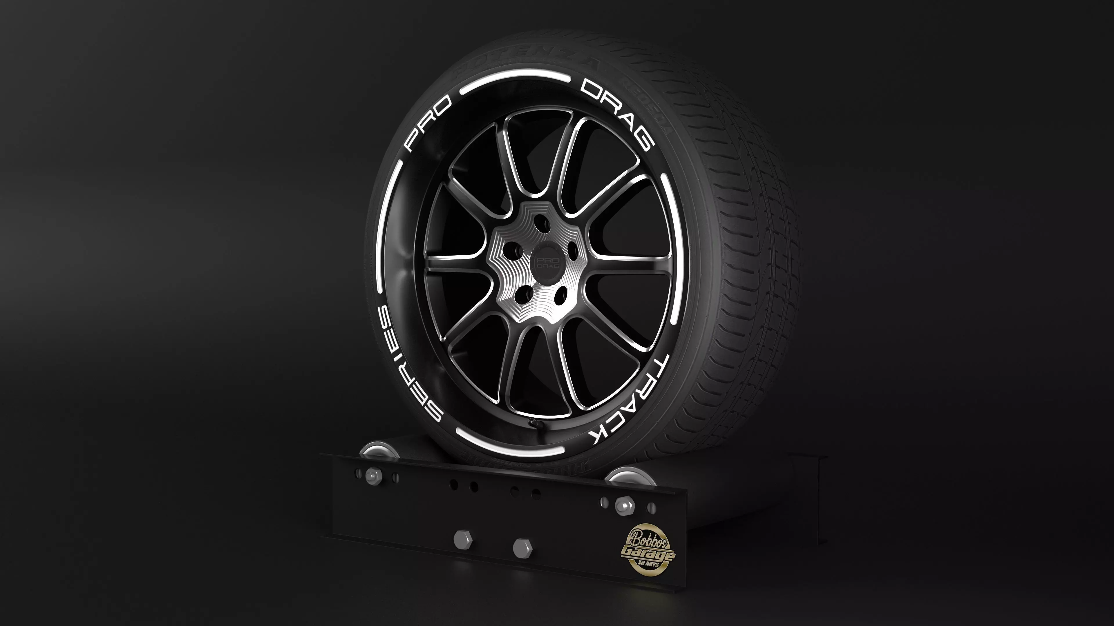 Pro Drag Track Series Low-poly 3D model_1