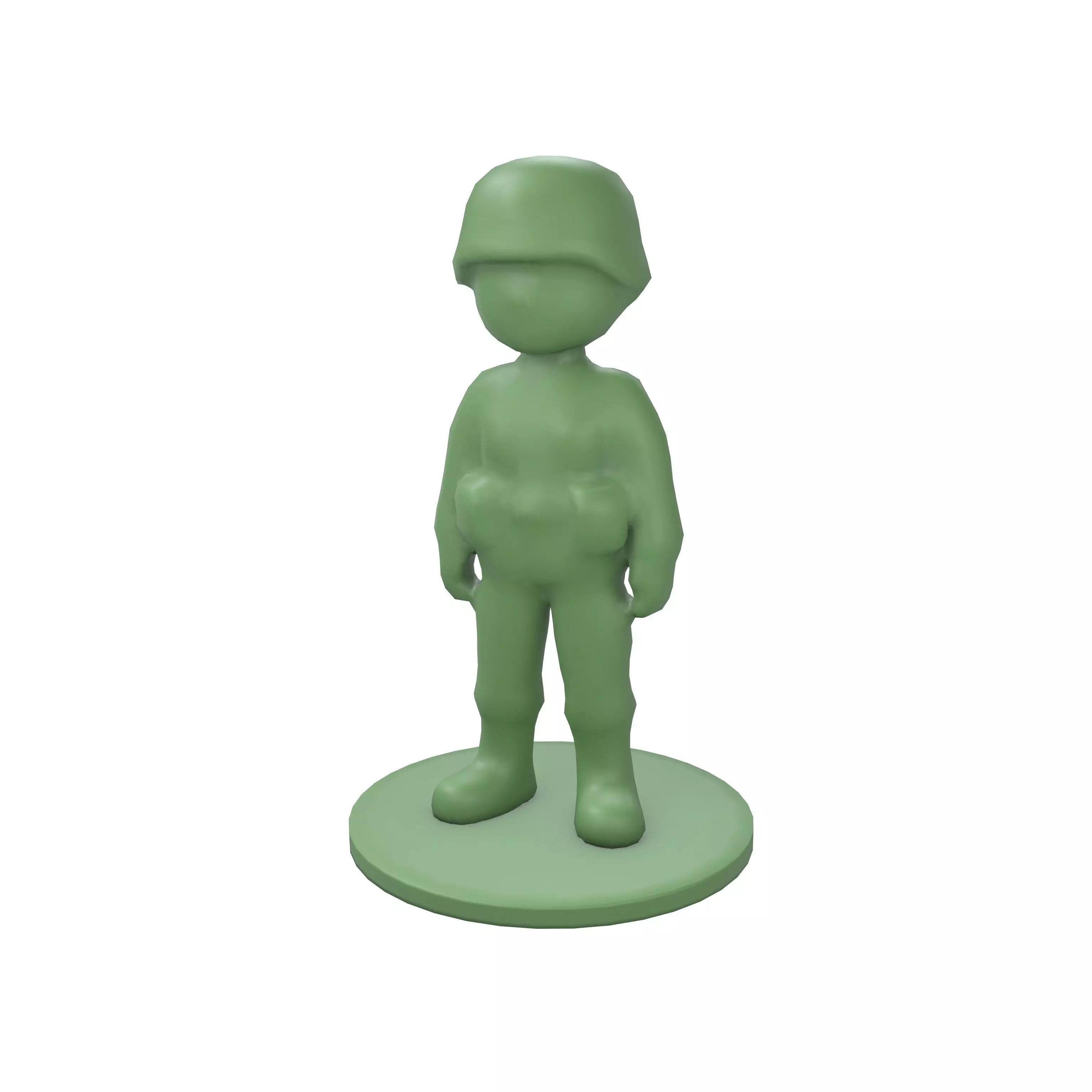 Plastic Soldier Toy v1 001 Low-poly 3D model_0