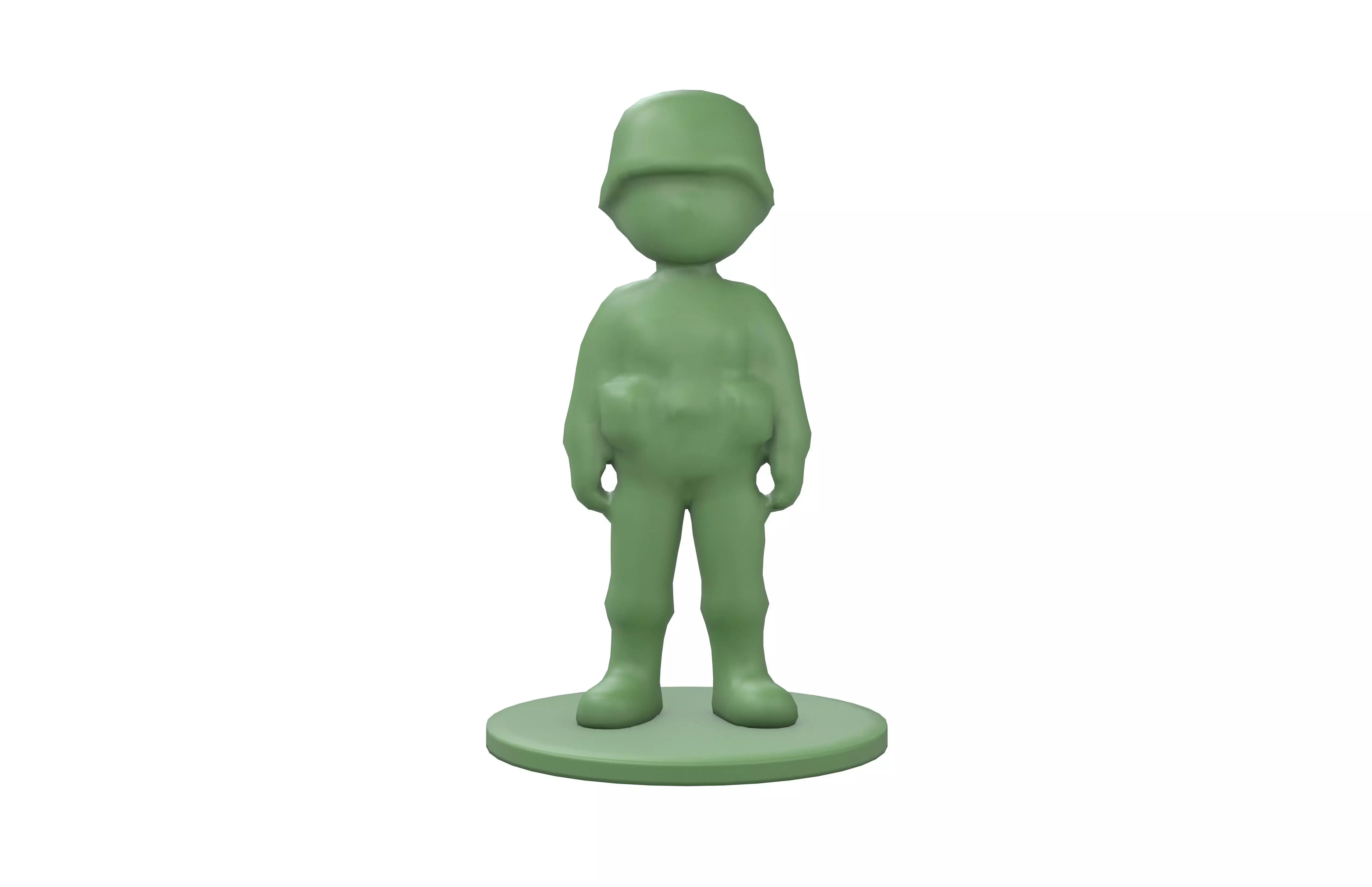 Plastic Soldier Toy v1 001 Low-poly 3D model_1