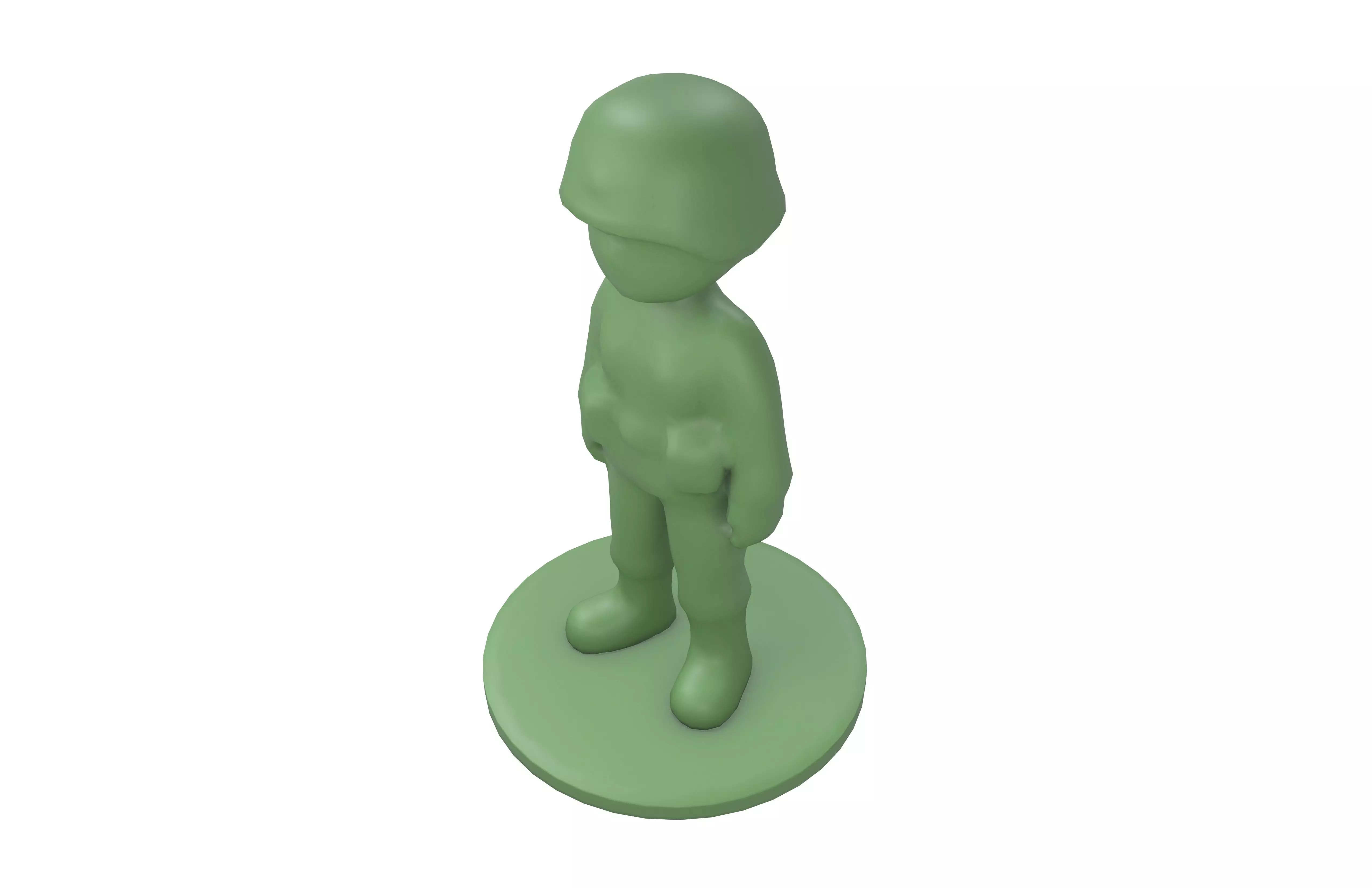 Plastic Soldier Toy v1 001 Low-poly 3D model_2