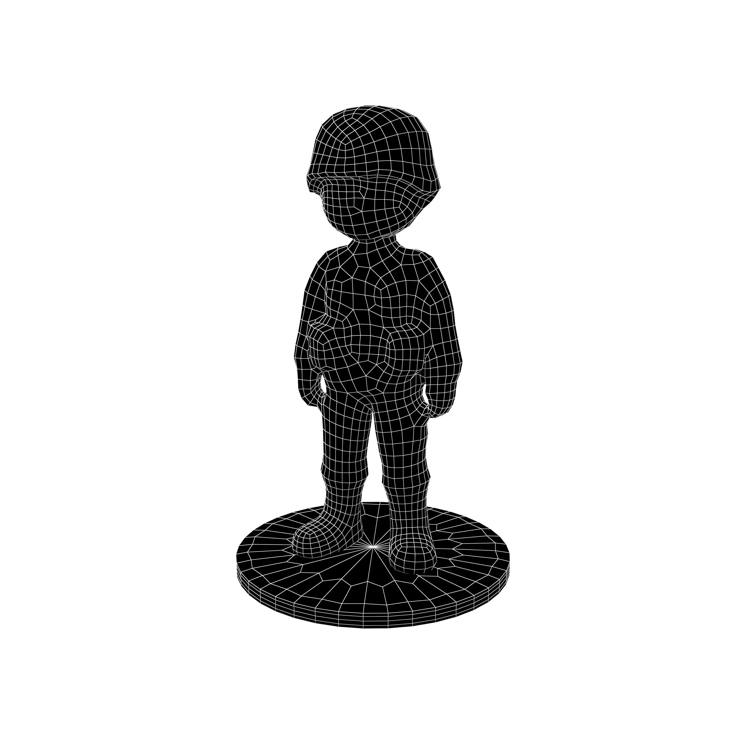 Plastic Soldier Toy v1 001 Low-poly 3D model_4