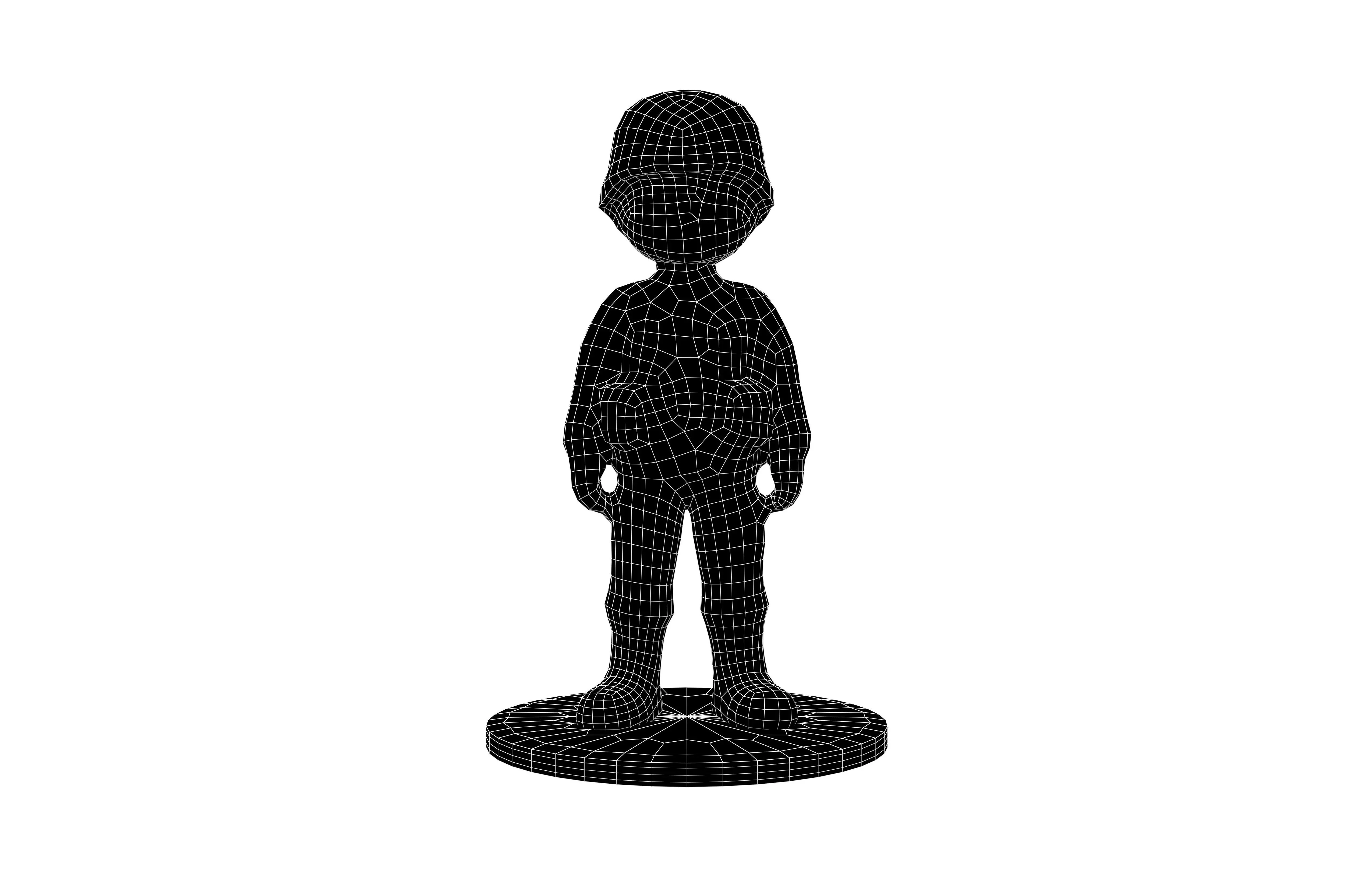 Plastic Soldier Toy v1 001 Low-poly 3D model_5