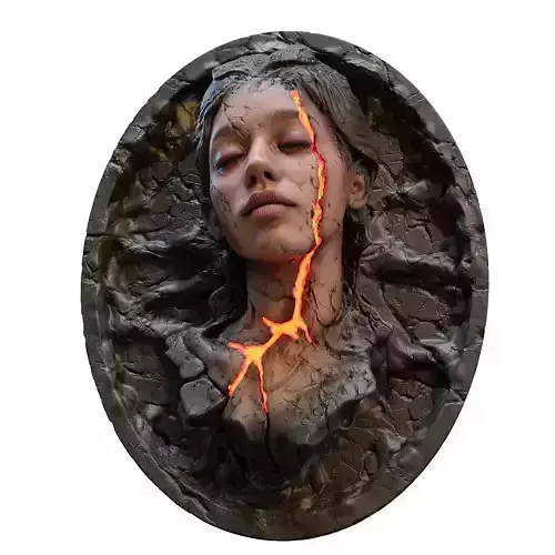 Lava girl 3D model