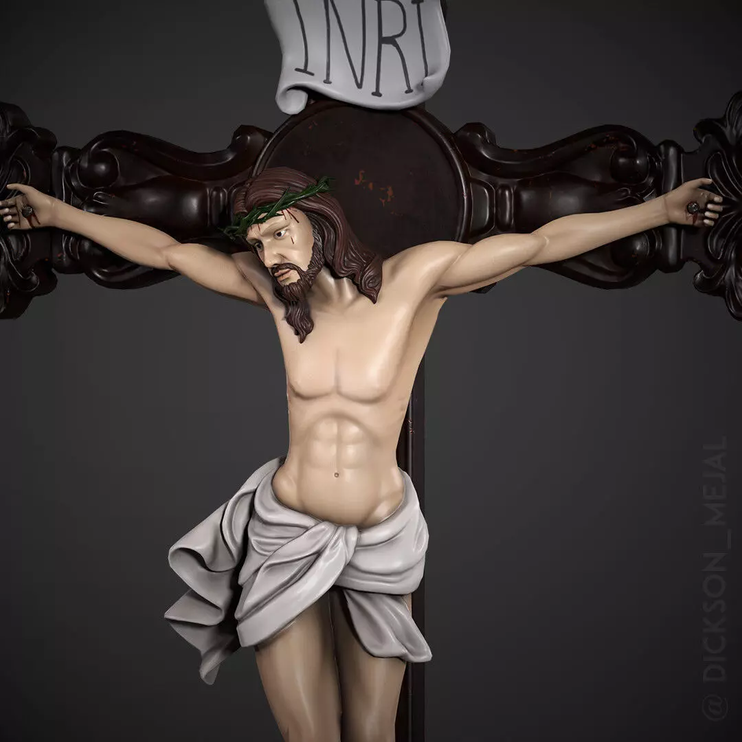 CRUCIFIED CHRIST Statue 3D model_0