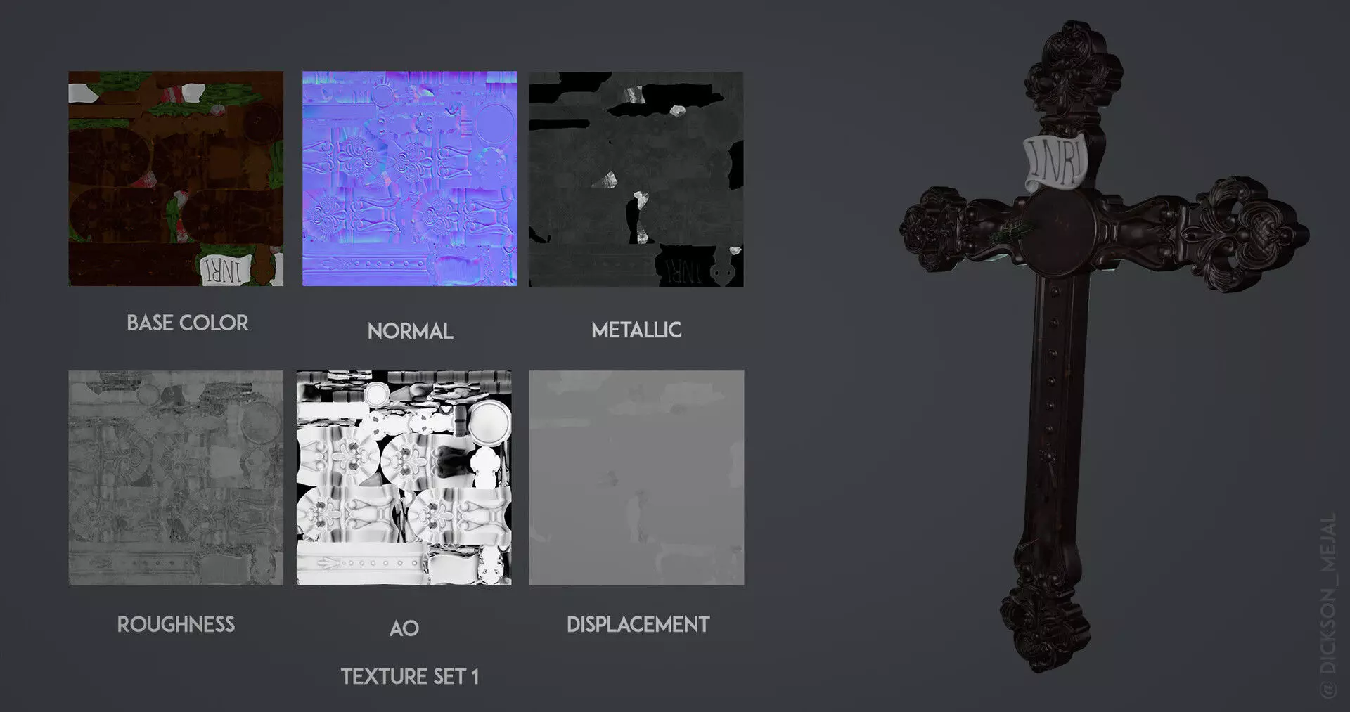 CRUCIFIED CHRIST Statue 3D model_7