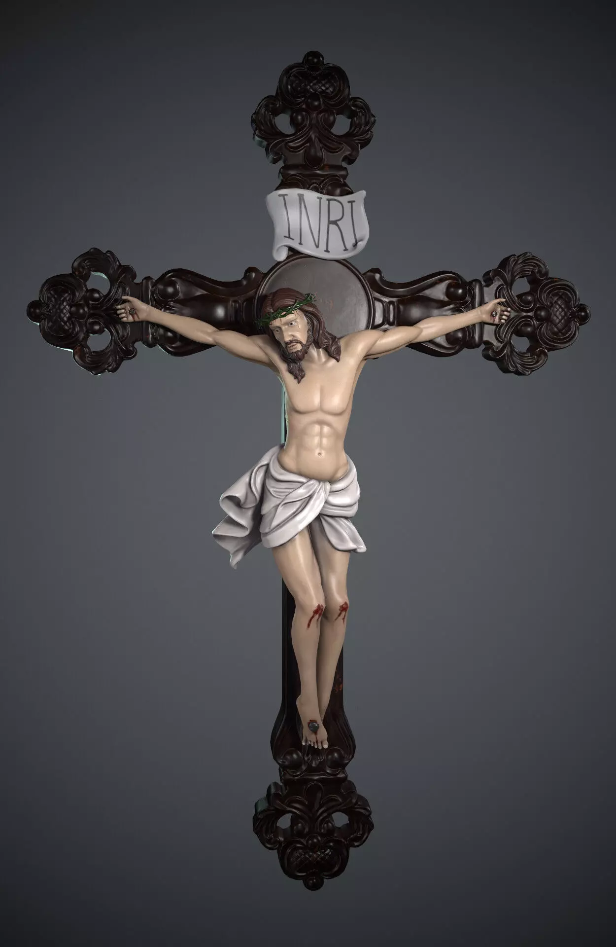 CRUCIFIED CHRIST Statue 3D model_3