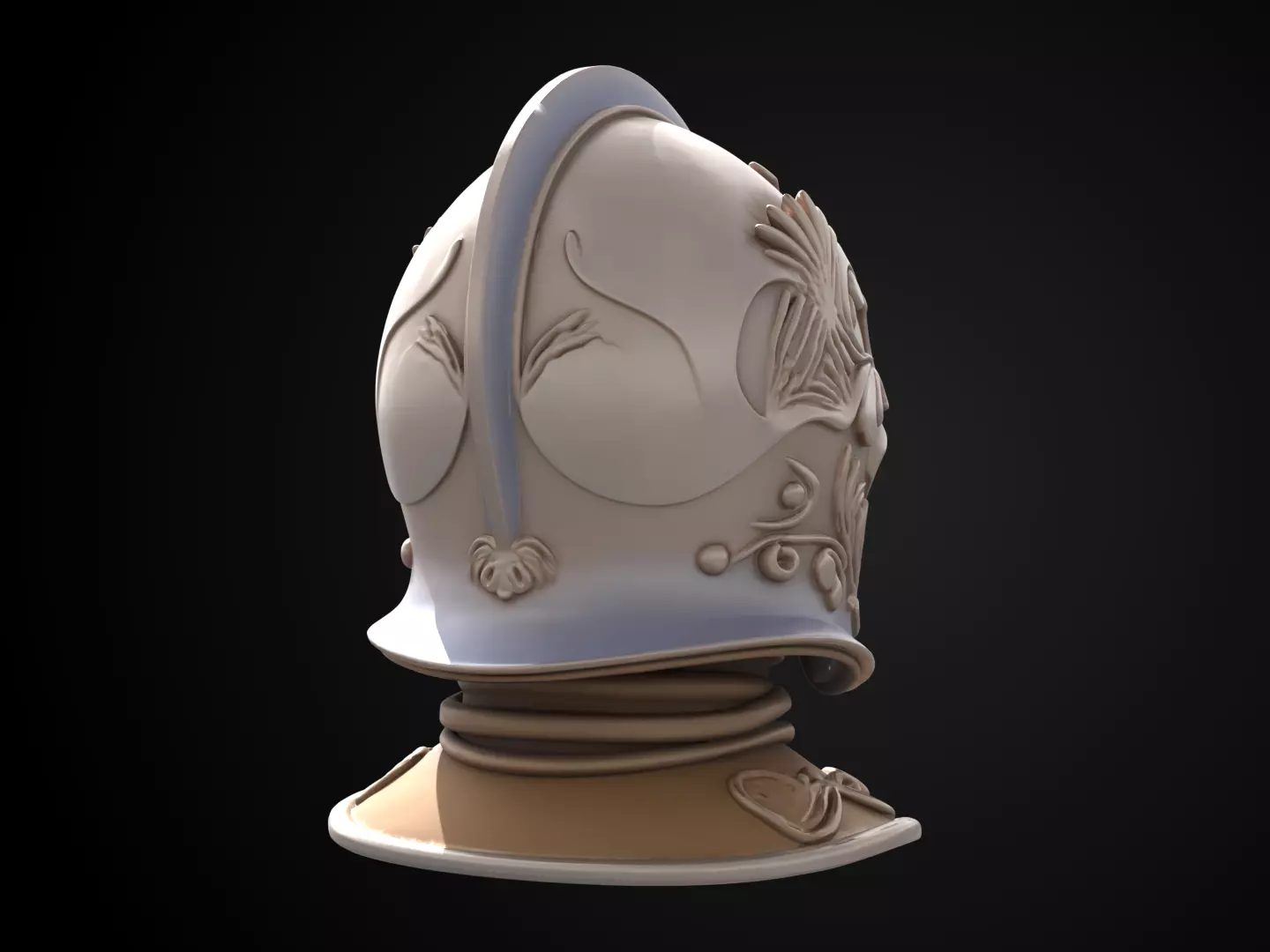 Stylized Medieval Helmet - Valiant Joust 3D print model_5