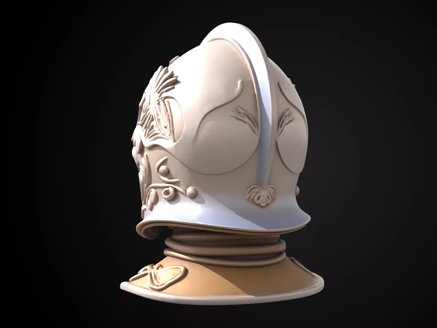 Stylized Medieval Helmet - Valiant Joust 3D print model_7