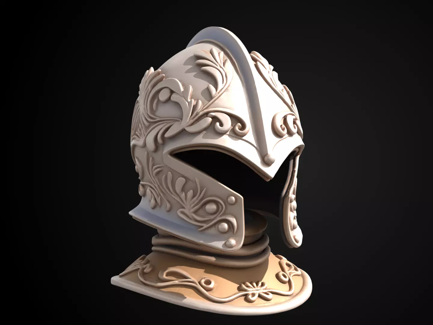 Stylized Medieval Helmet - Valiant Joust 3D print model_1