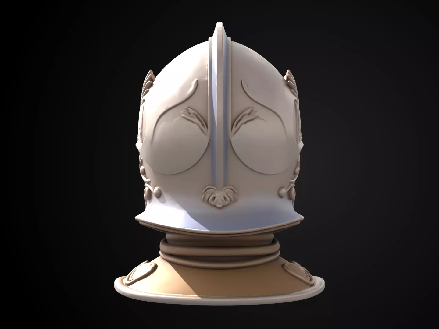 Stylized Medieval Helmet - Valiant Joust 3D print model_6