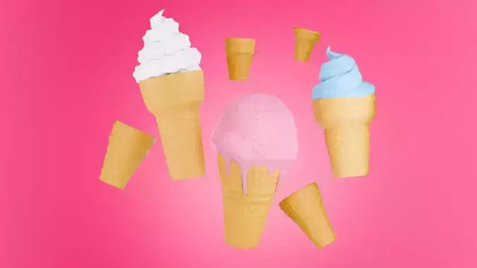  Ice Cream 3D Model Pack Collection