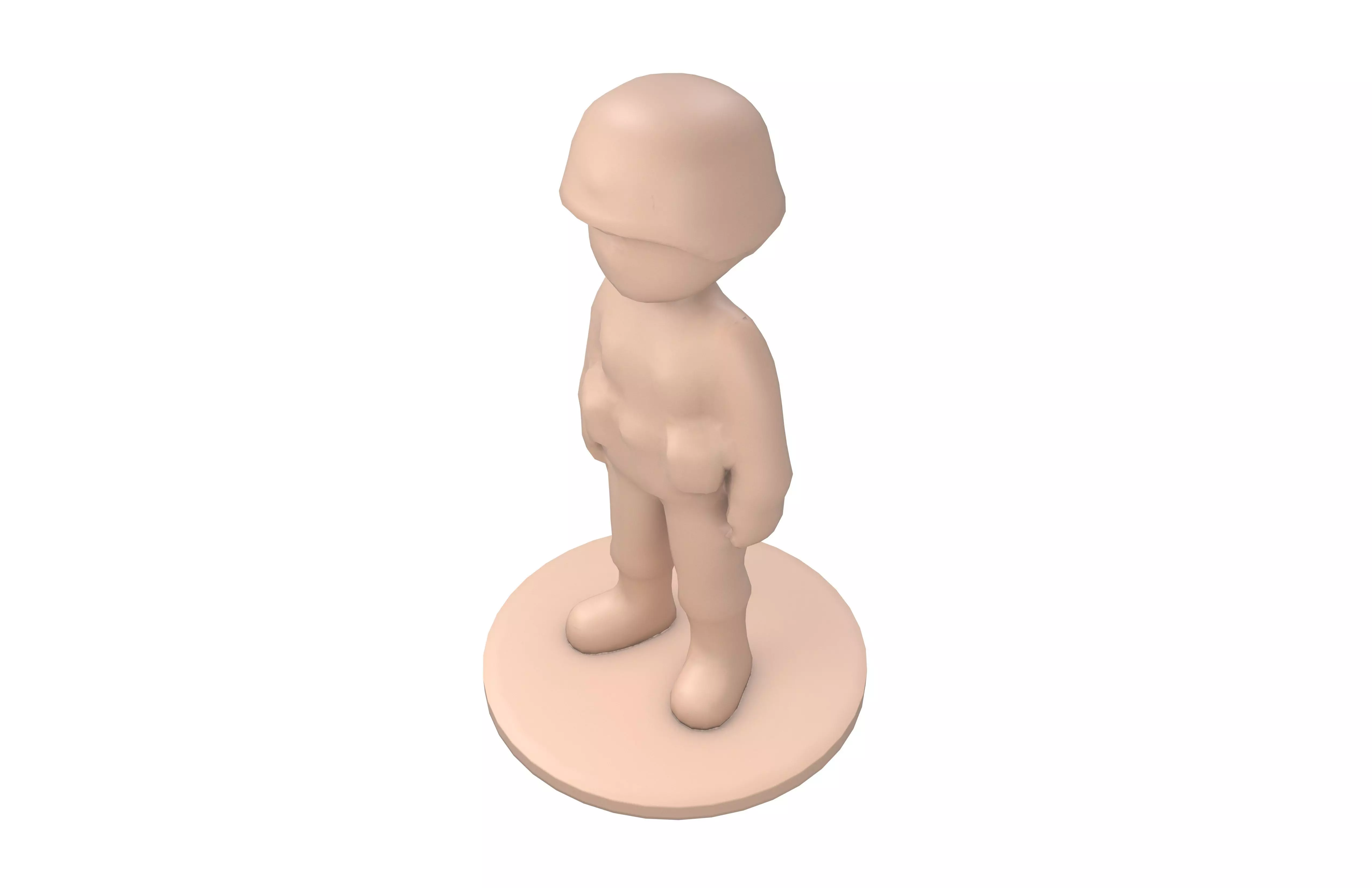Plastic Soldier Toy v1 002 Low-poly 3D model_2