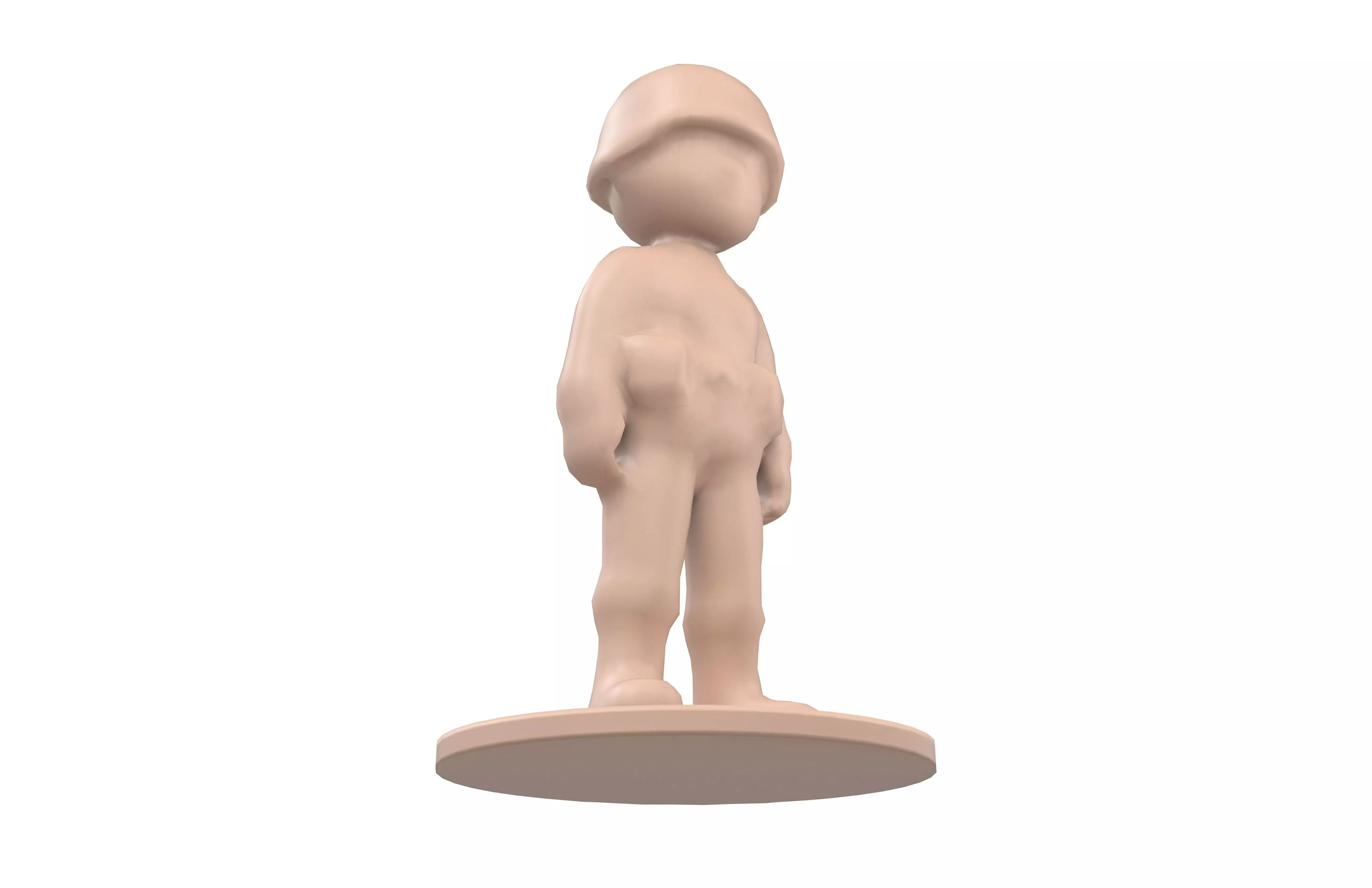 Plastic Soldier Toy v1 002 Low-poly 3D model_3
