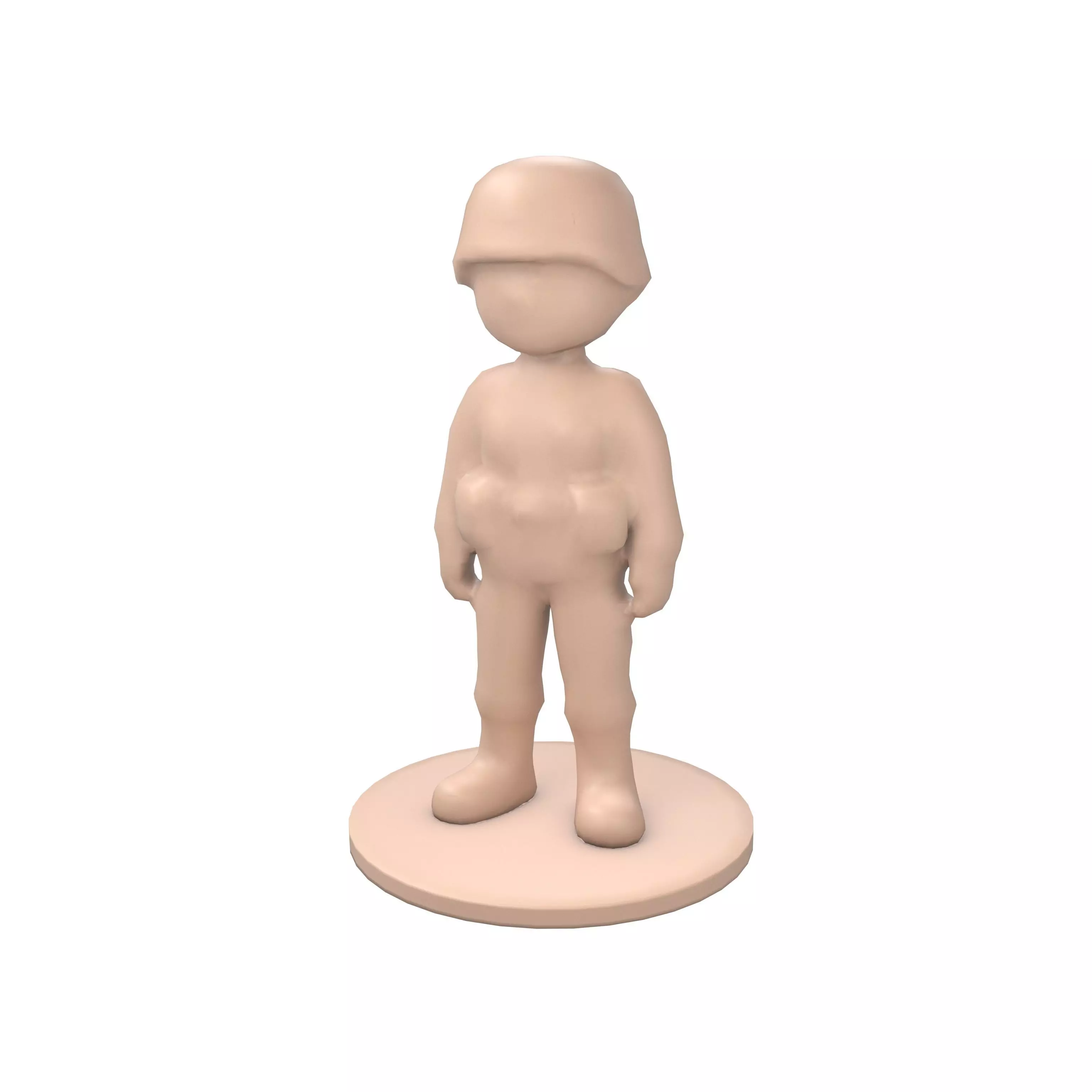 Plastic Soldier Toy v1 002 Low-poly 3D model_0