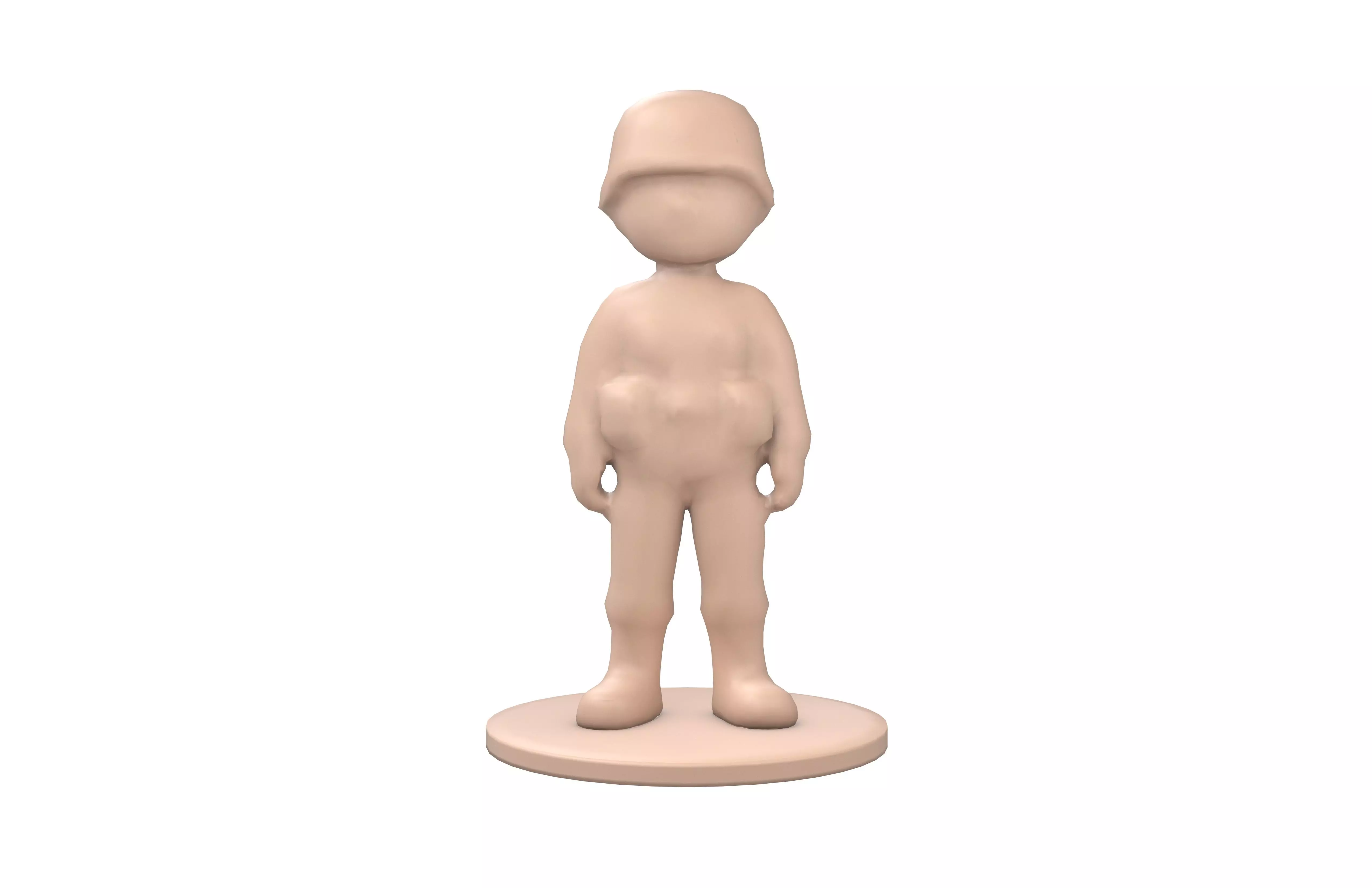 Plastic Soldier Toy v1 002 Low-poly 3D model_1