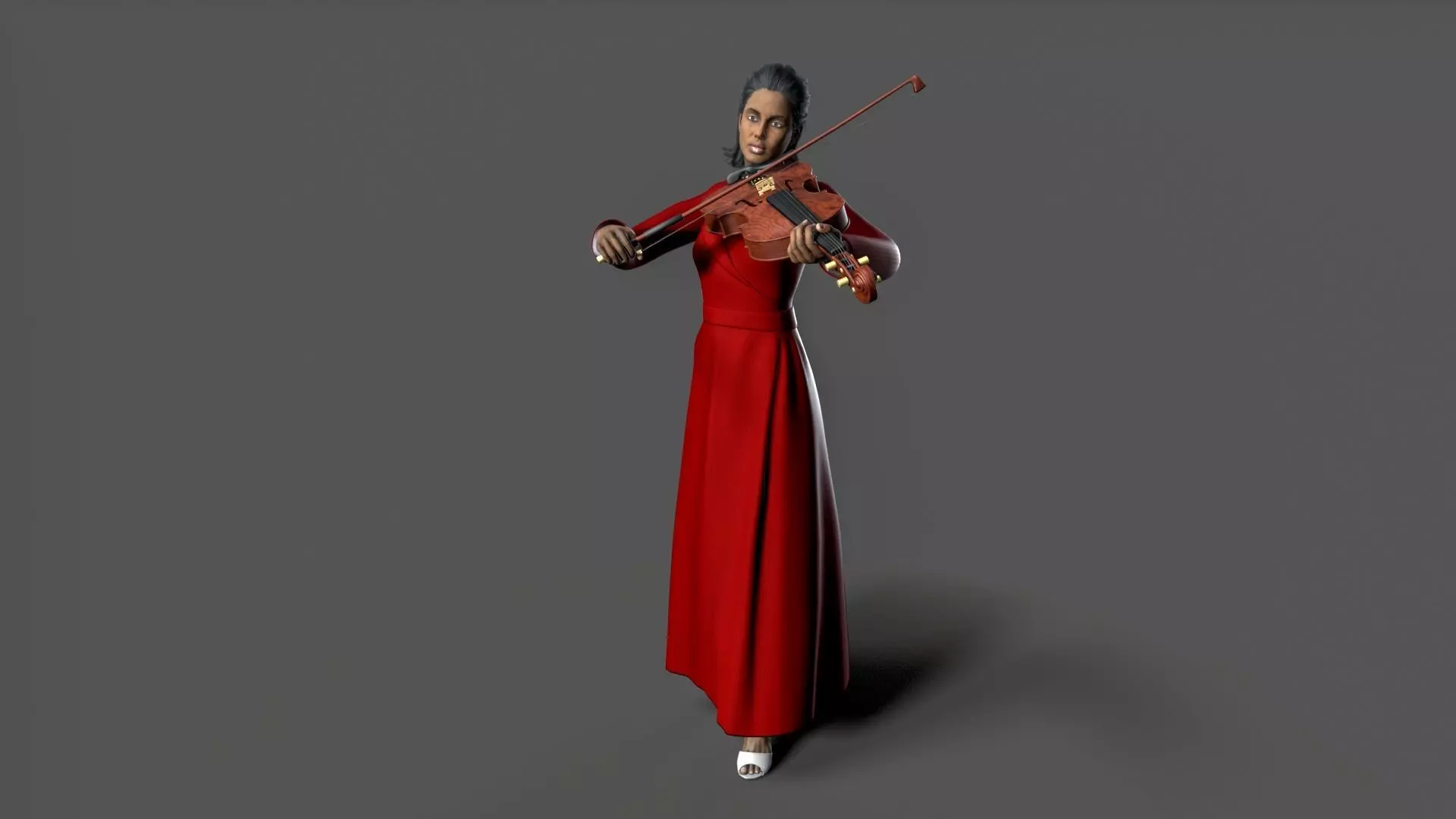 violiniset Low-poly 3D model_2
