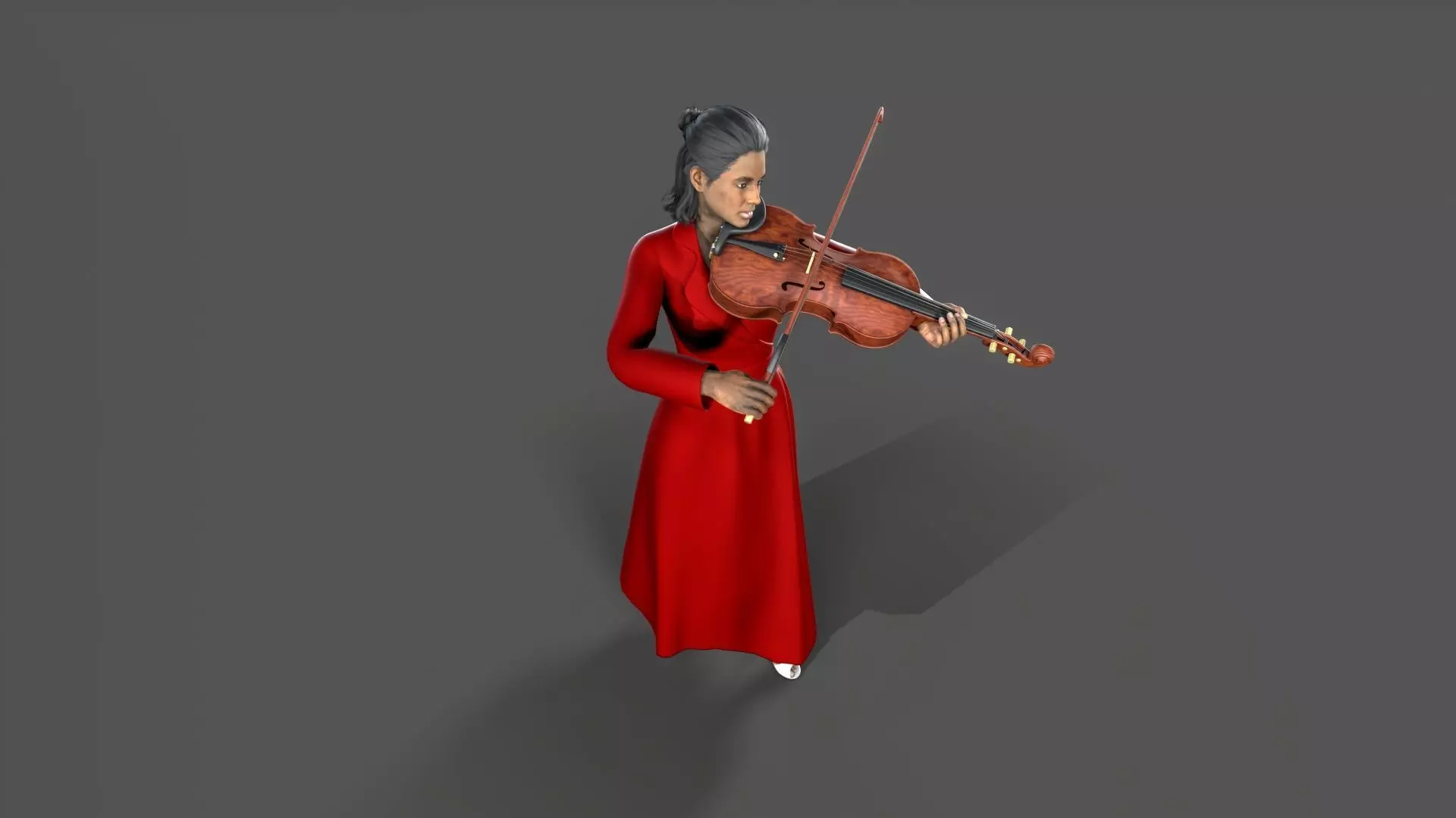 violiniset Low-poly 3D model_5