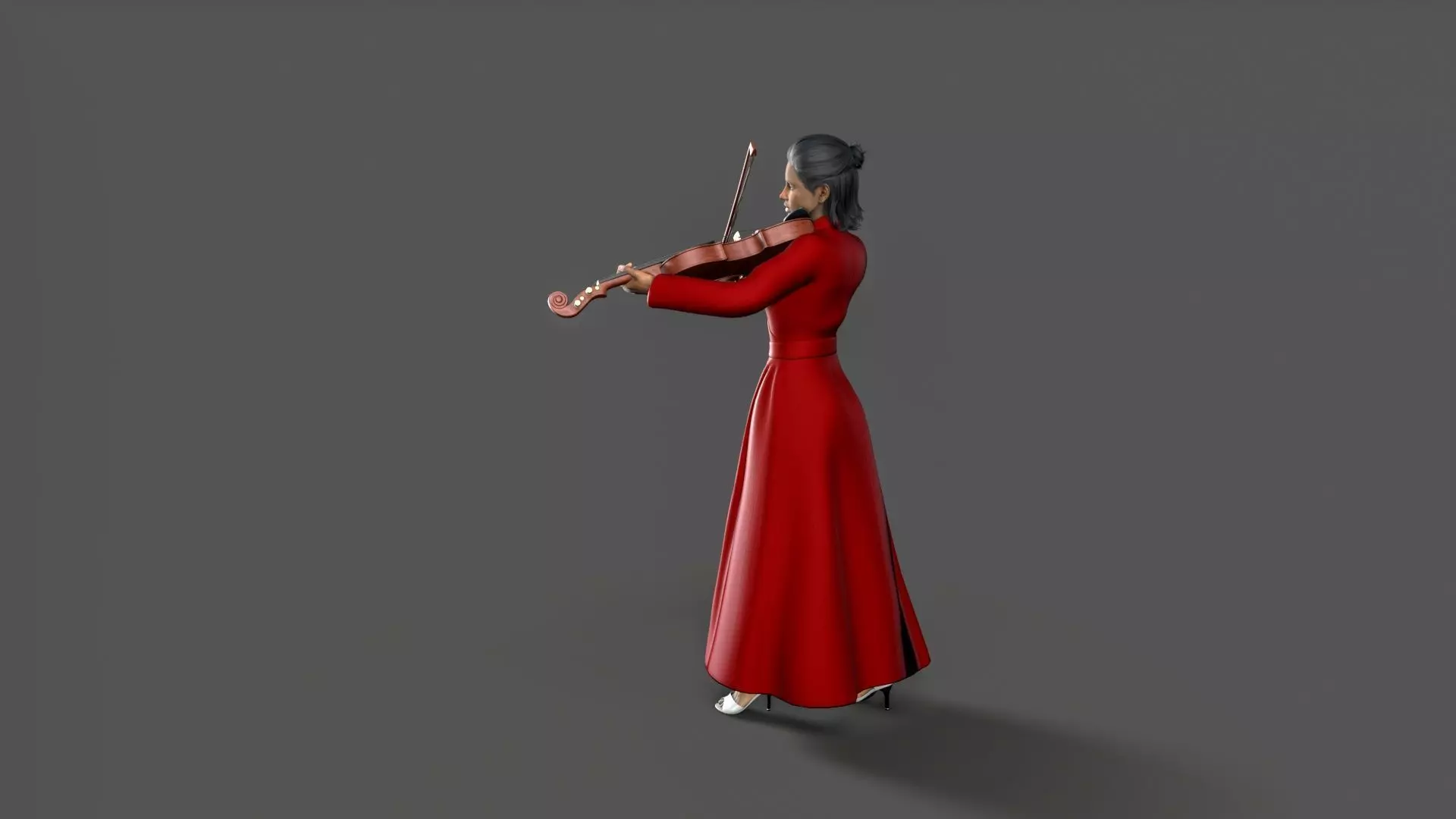 violiniset Low-poly 3D model_3