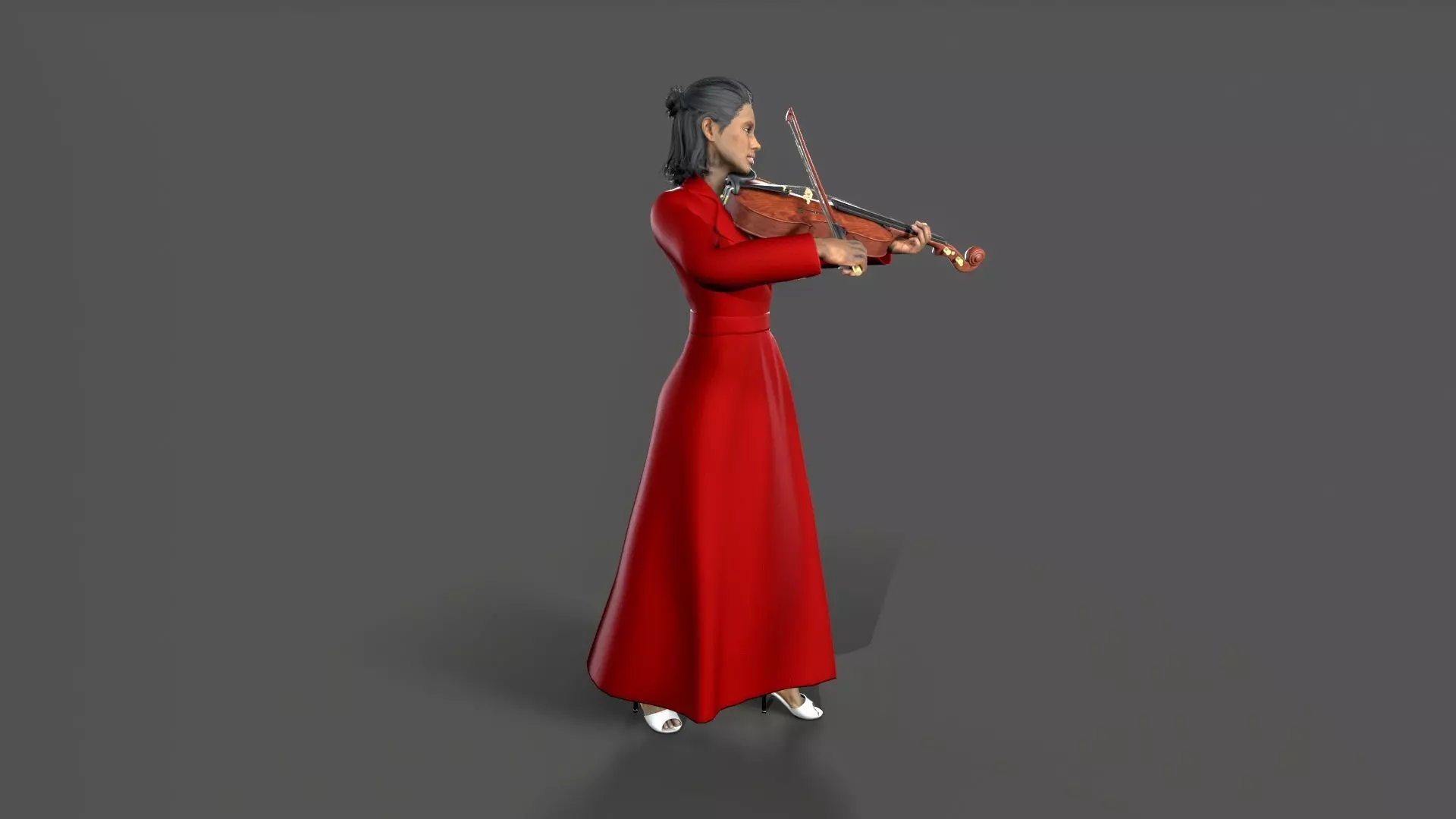 violiniset Low-poly 3D model_4