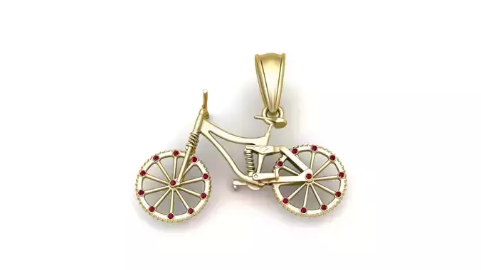bicycle inspired pendant model 3D print model