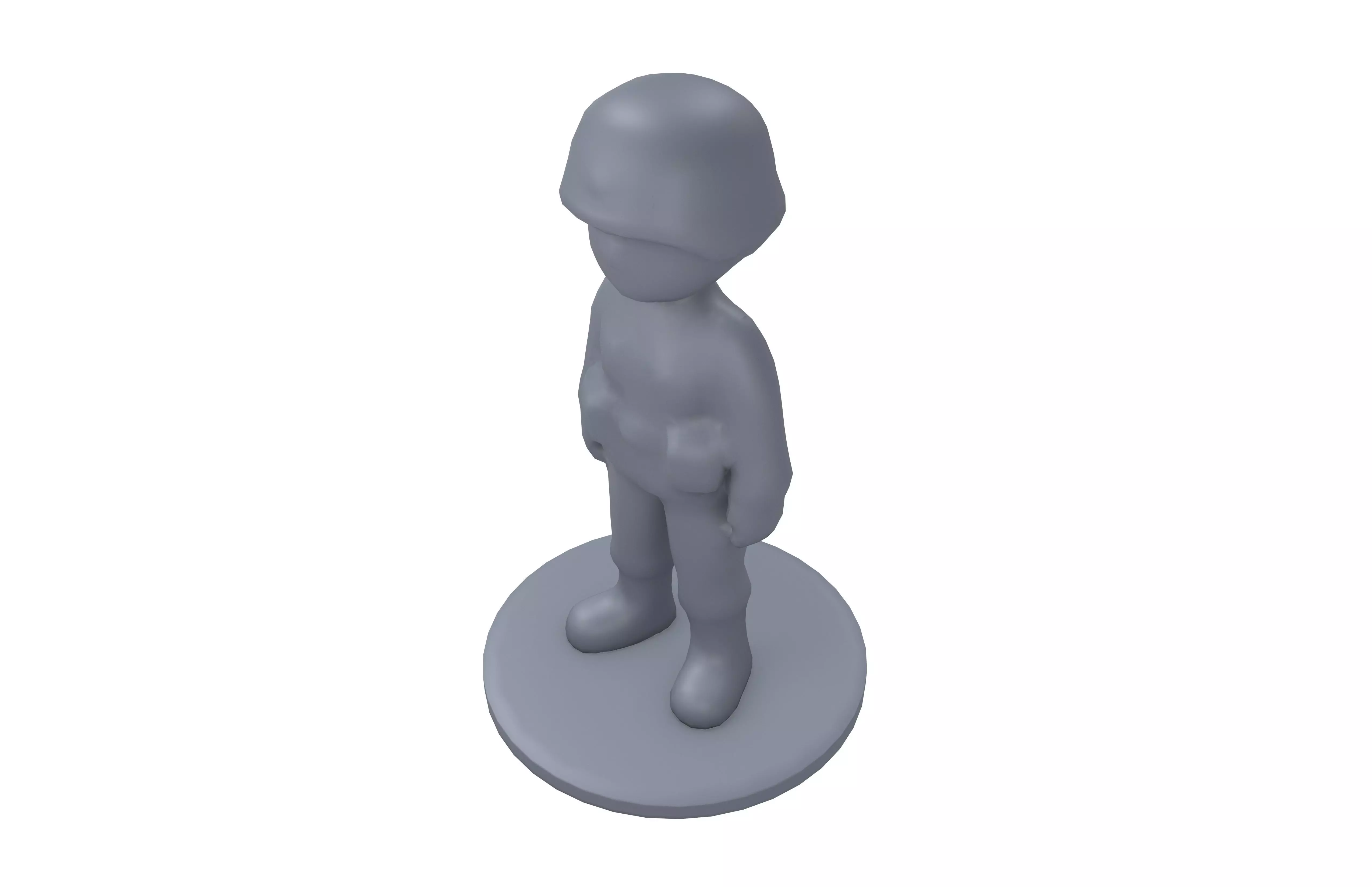 Plastic Soldier Toy v1 004 Low-poly 3D model_2