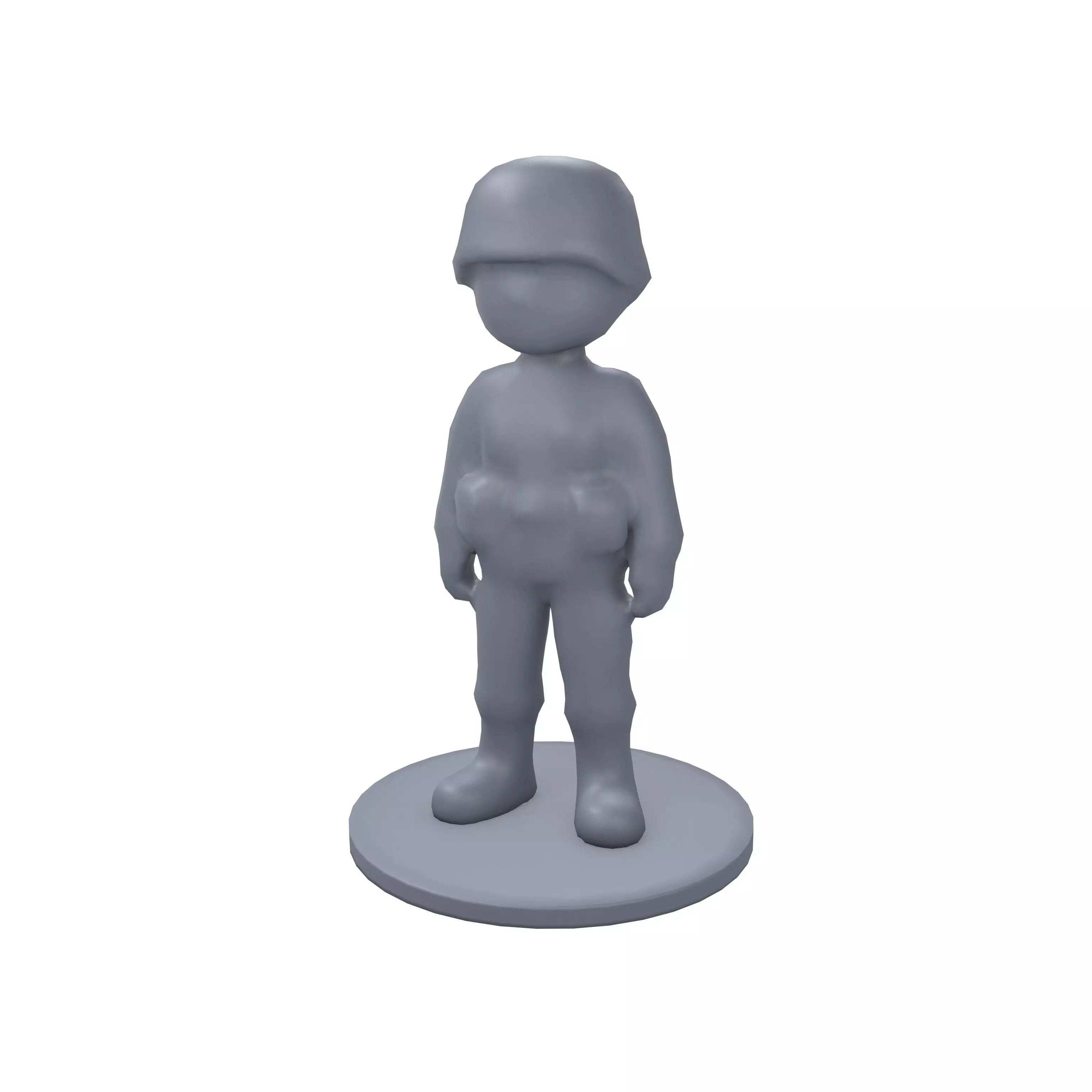 Plastic Soldier Toy v1 004 Low-poly 3D model_0