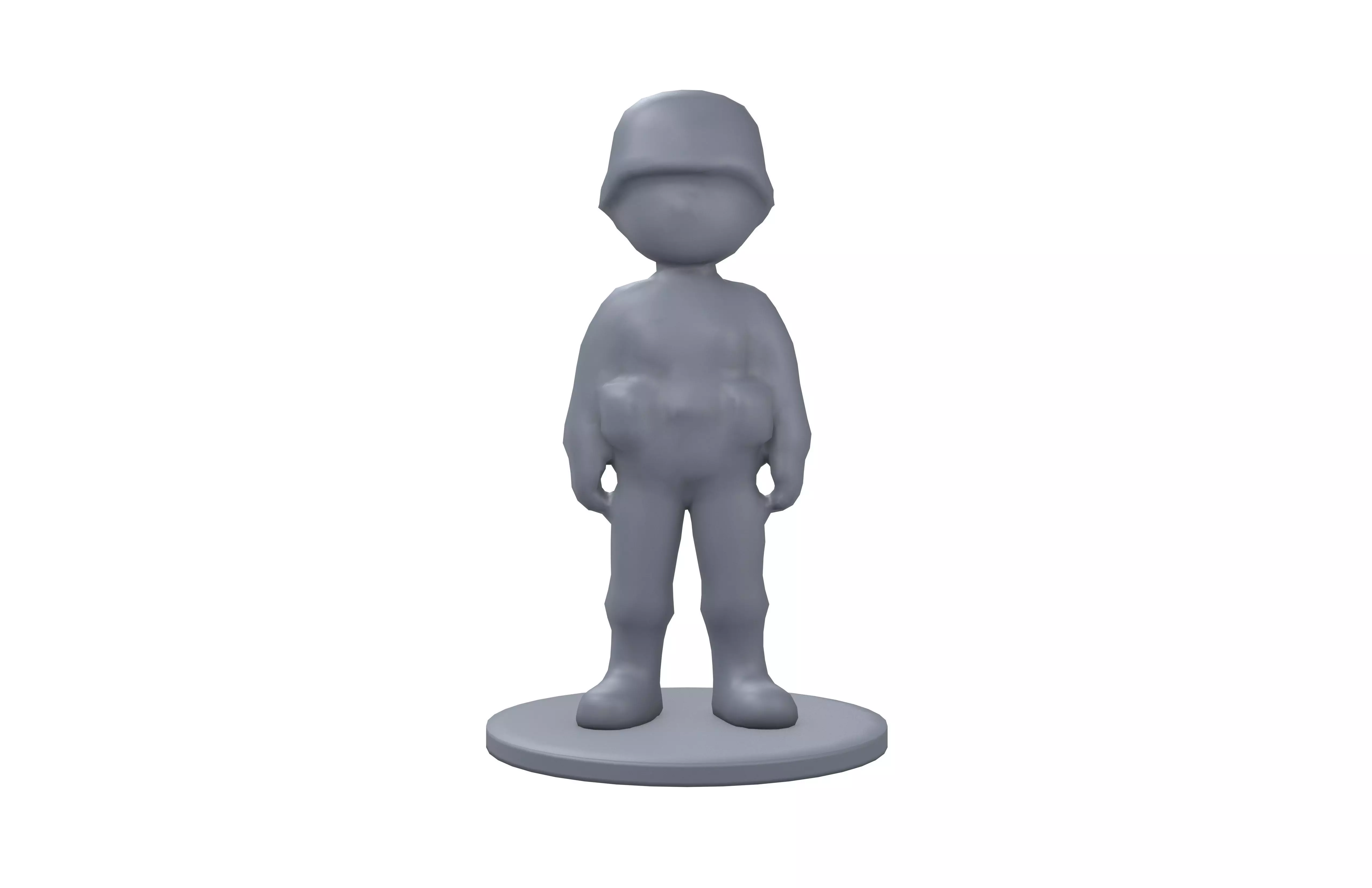Plastic Soldier Toy v1 004 Low-poly 3D model_1