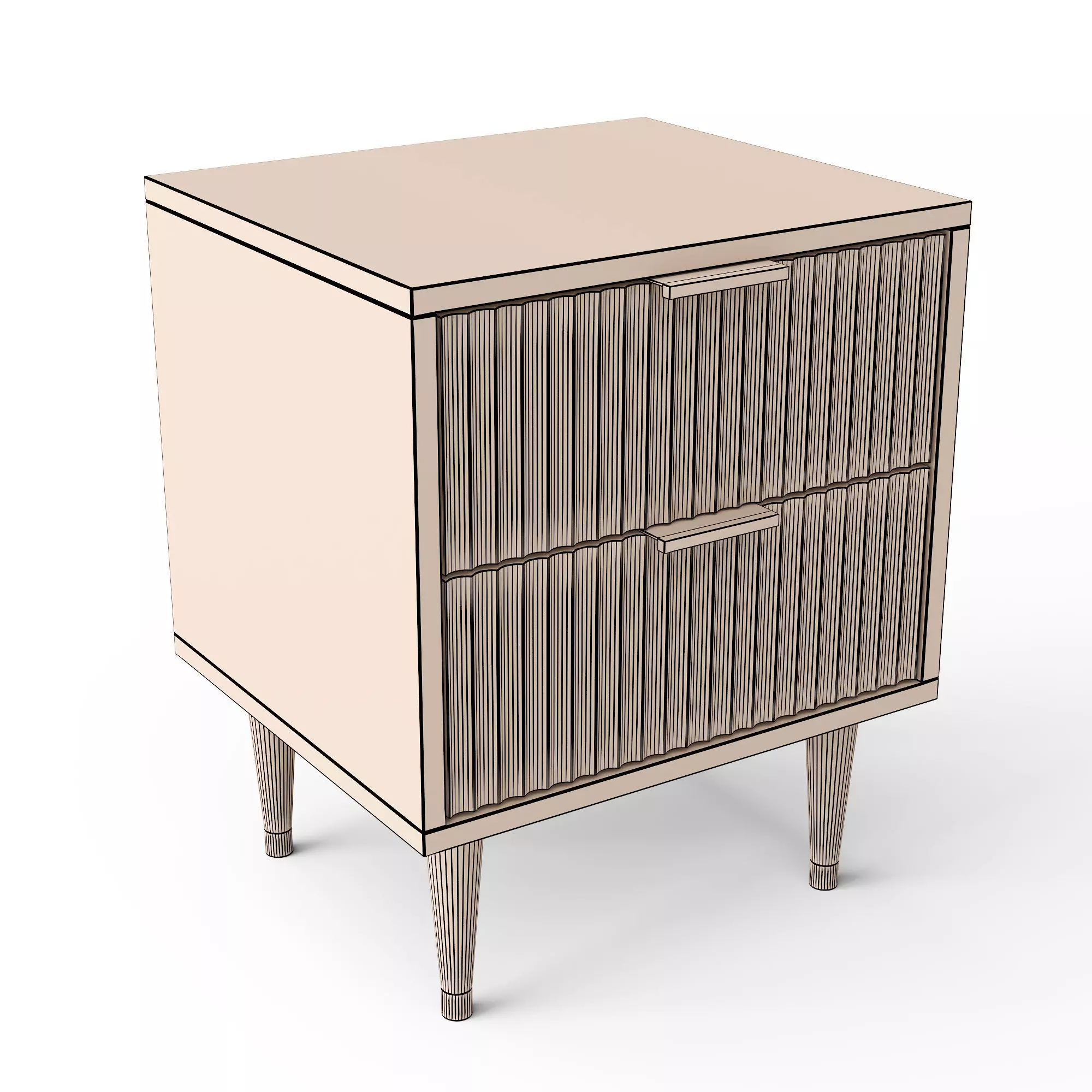 Barton Bedside Table 3D model_2