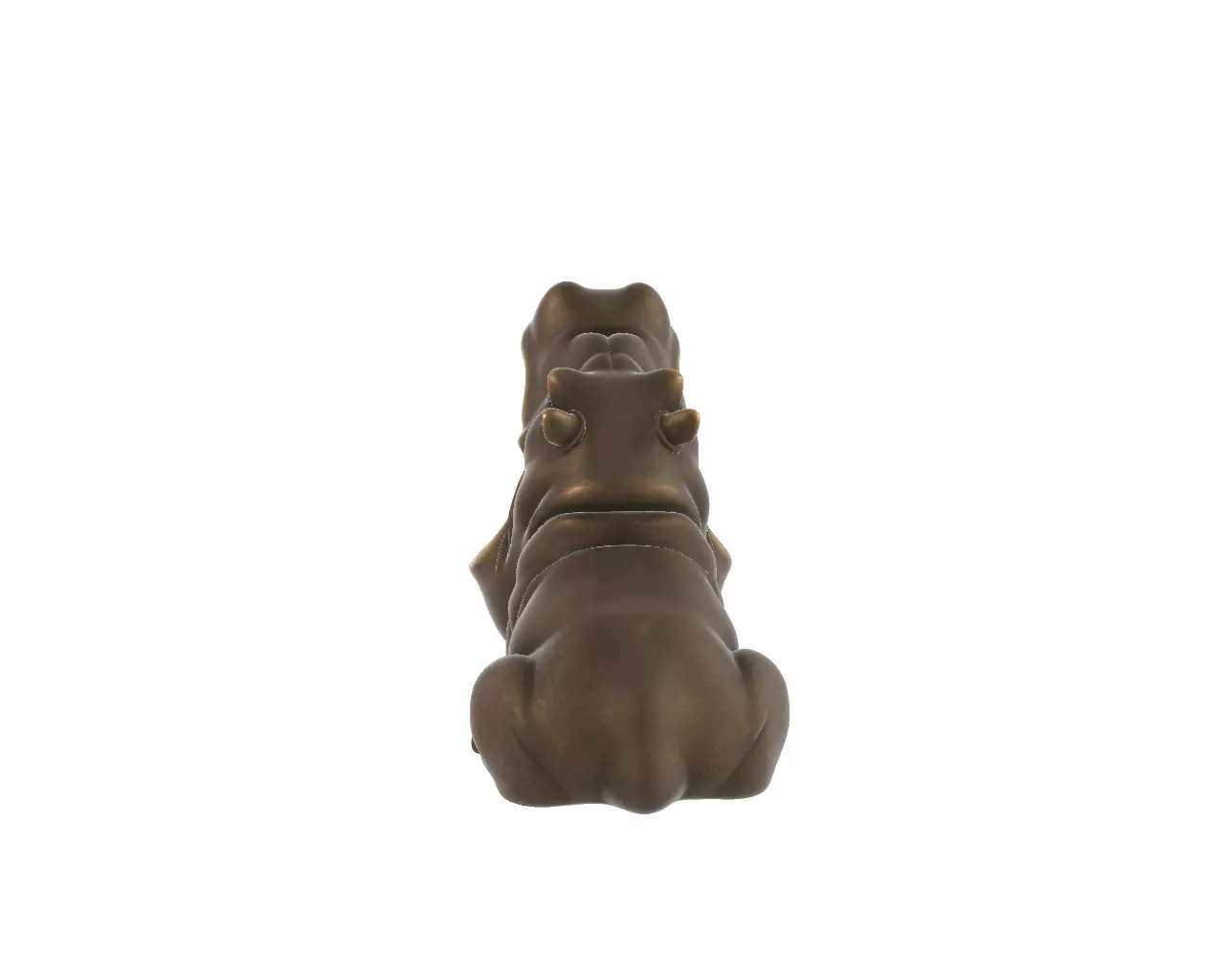 Hippo Candy Bowl Funny Open Mouth Animal Container 3D print model_3