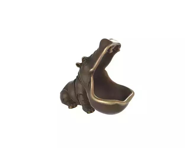Hippo Candy Bowl Funny Open Mouth Animal Container 3D print model