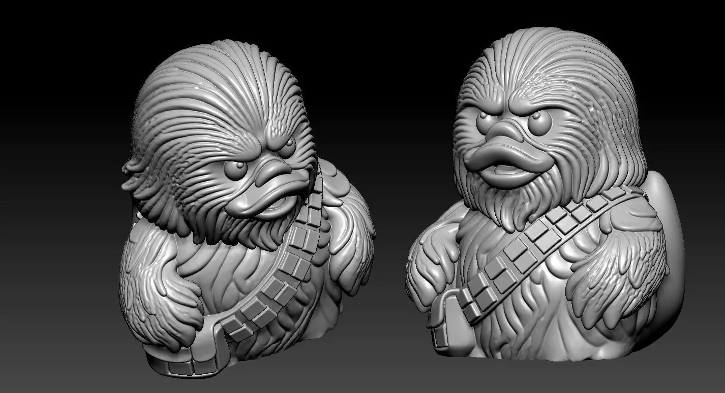 Rubber Duck - Chewbacca - Star Wars - 3D print 3D print model_3