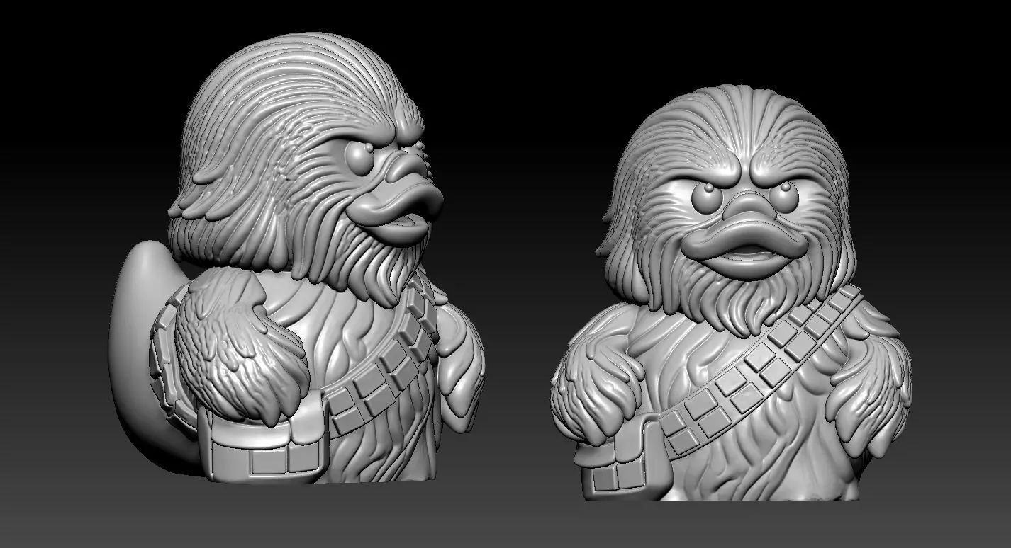 Rubber Duck - Chewbacca - Star Wars - 3D print 3D print model_2