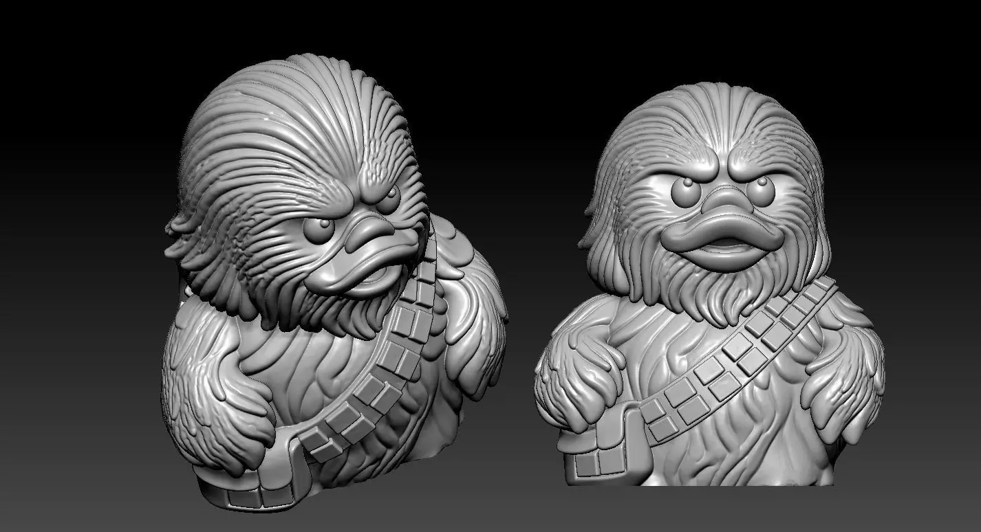 Rubber Duck - Chewbacca - Star Wars - 3D print 3D print model_4