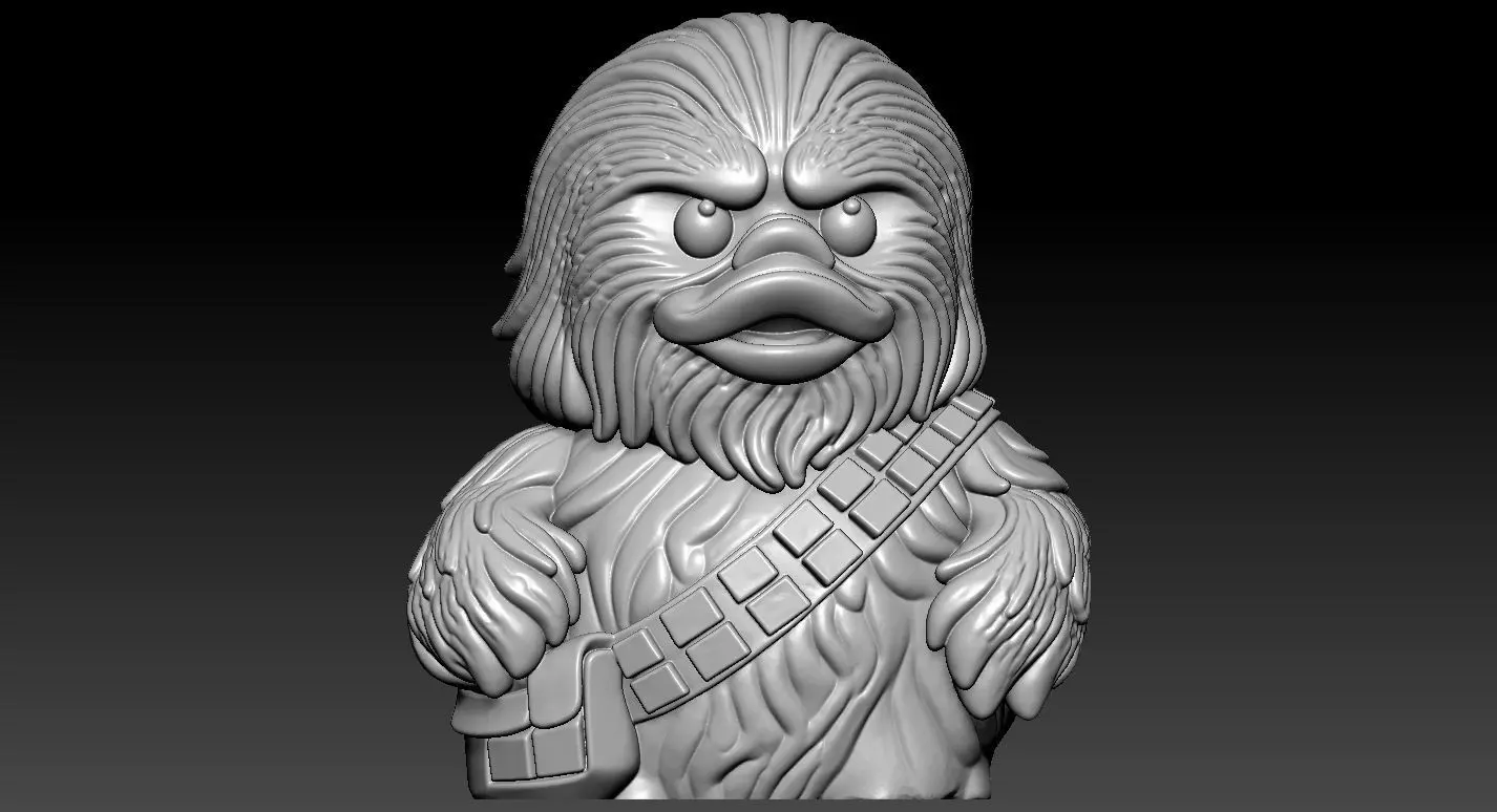 Rubber Duck - Chewbacca - Star Wars - 3D print 3D print model_1