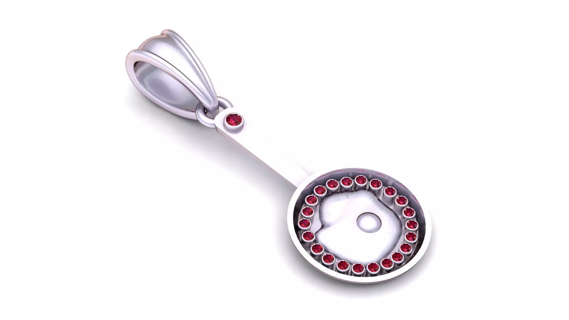  frying pan  inspired pendant model 3D print model_1