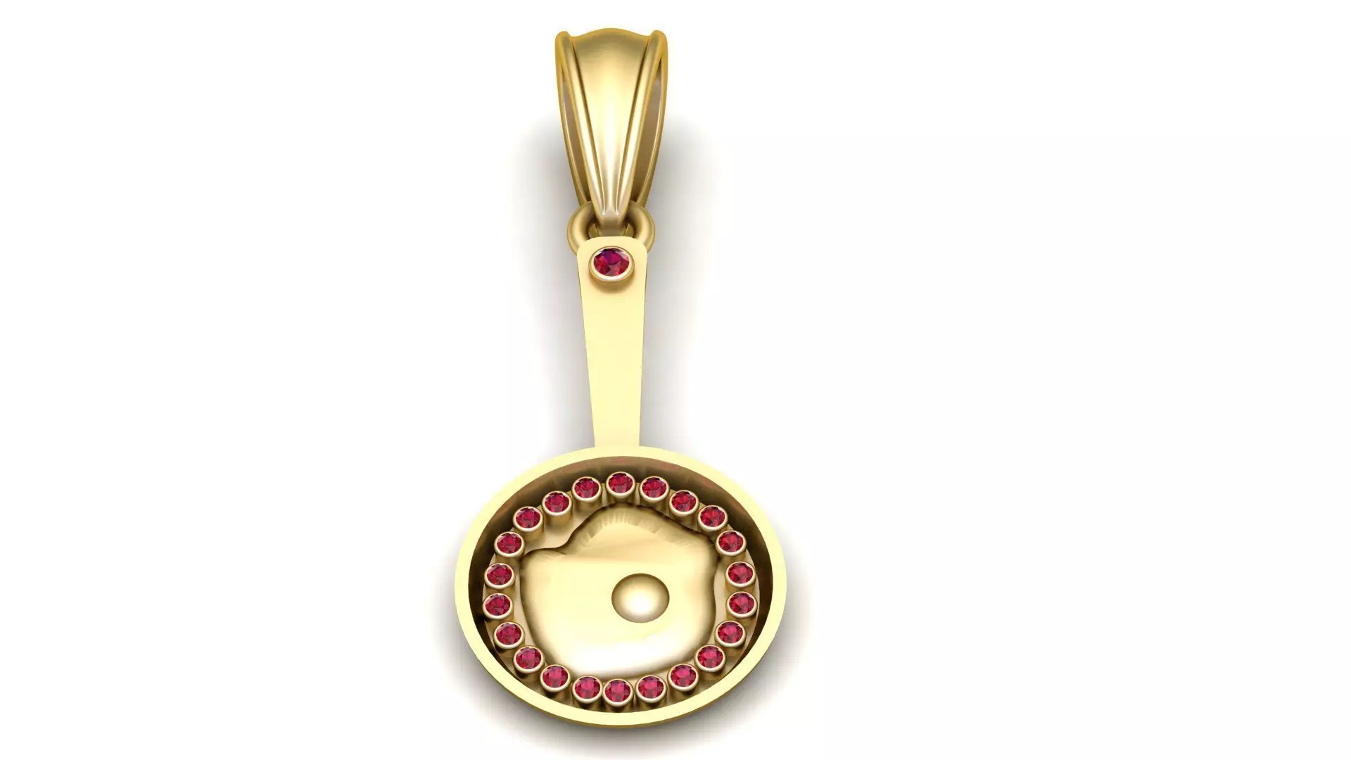  frying pan  inspired pendant model 3D print model_0