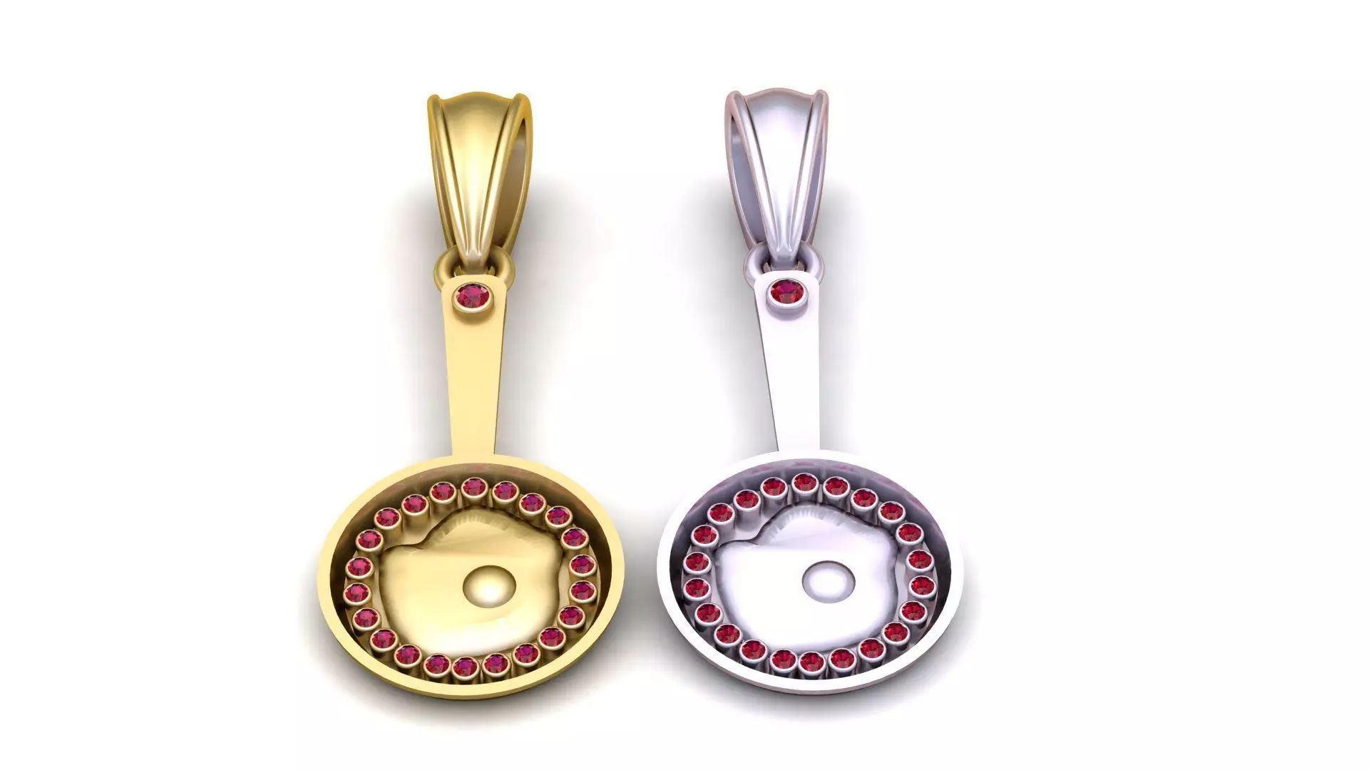  frying pan  inspired pendant model 3D print model_2