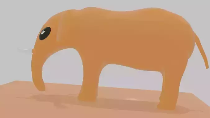 low poly  jungle elephant 