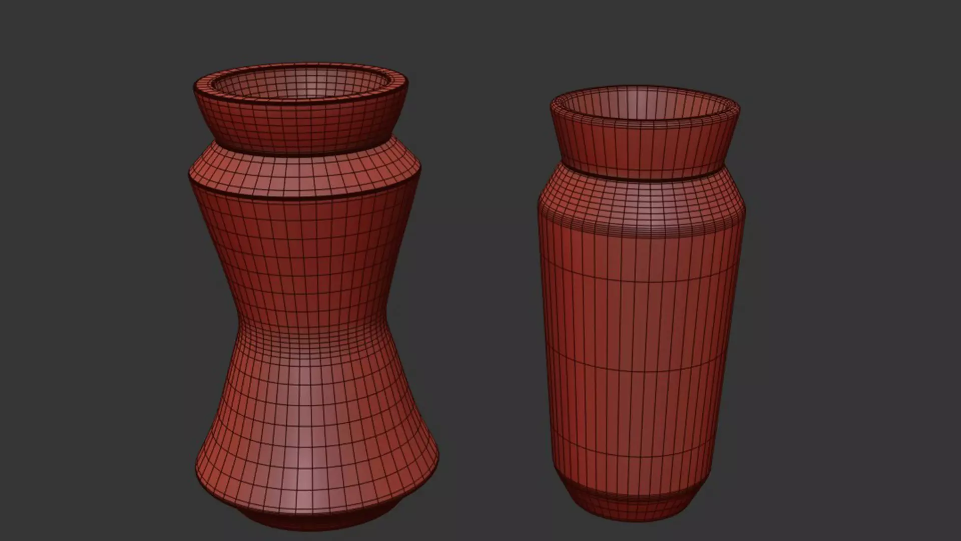Set of 2 small ceramic vases 3D model_7