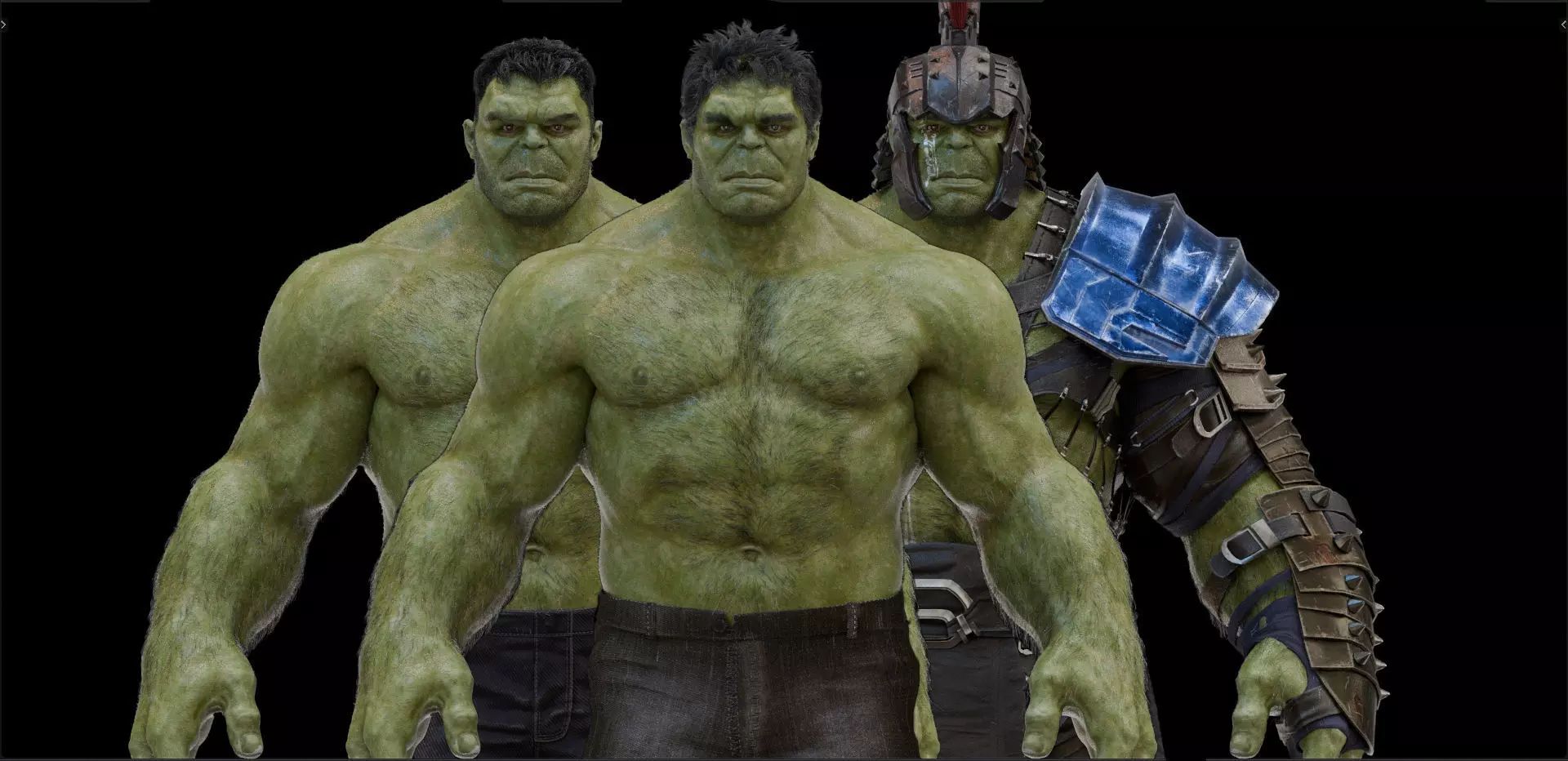 Hulk from Avengers 2012 and from Thor Ragnarok 3D model_0