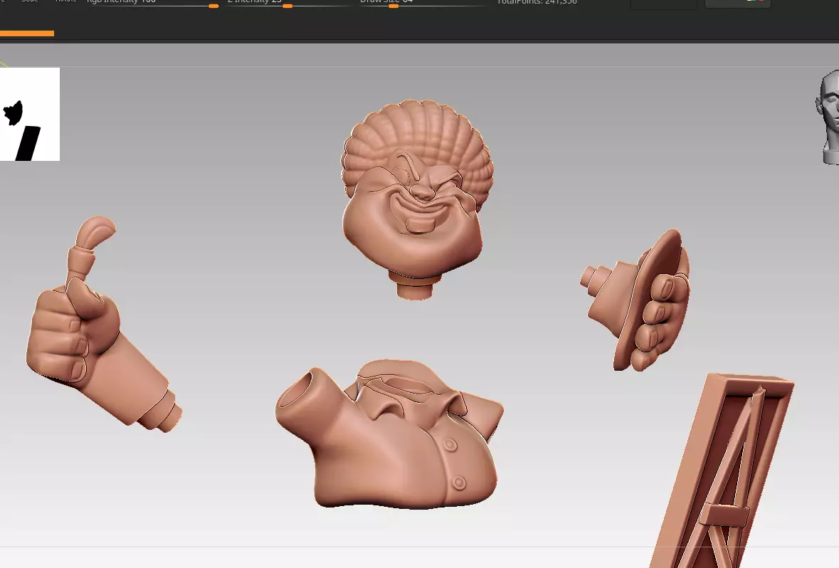 Jack Black Miniature 3D print model_3