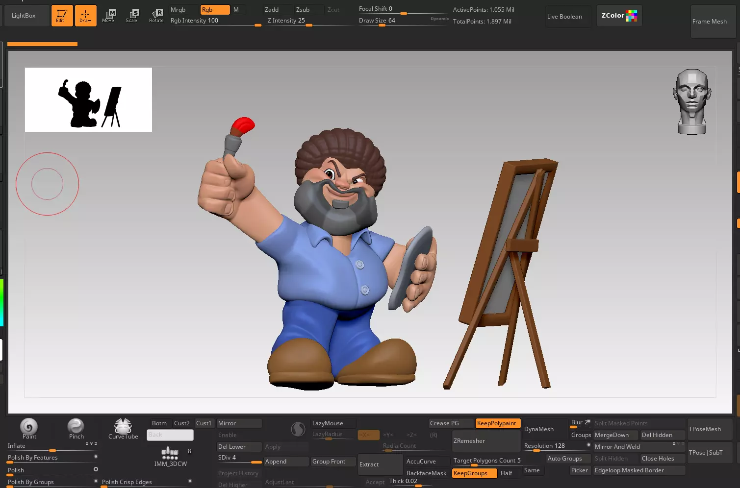 Jack Black Miniature 3D print model_1