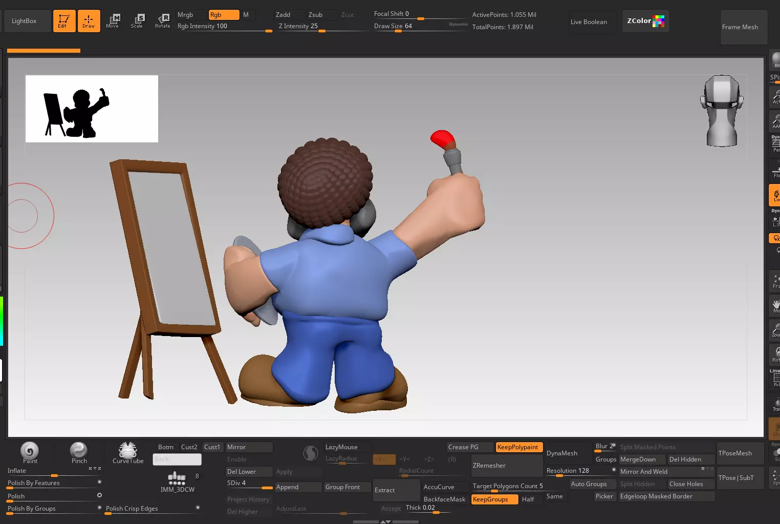 Jack Black Miniature 3D print model_2