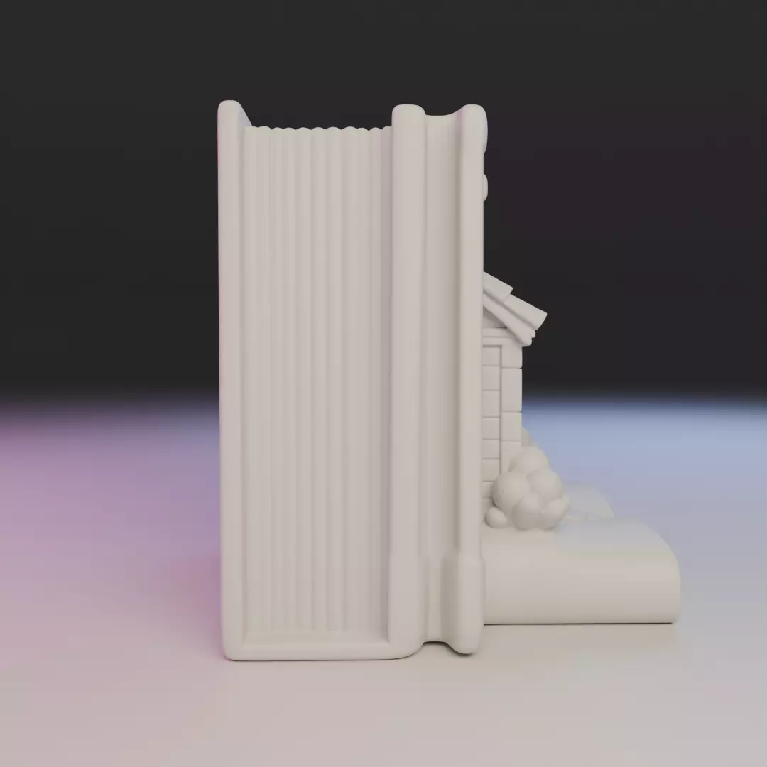 country house book nook 3D print model_5