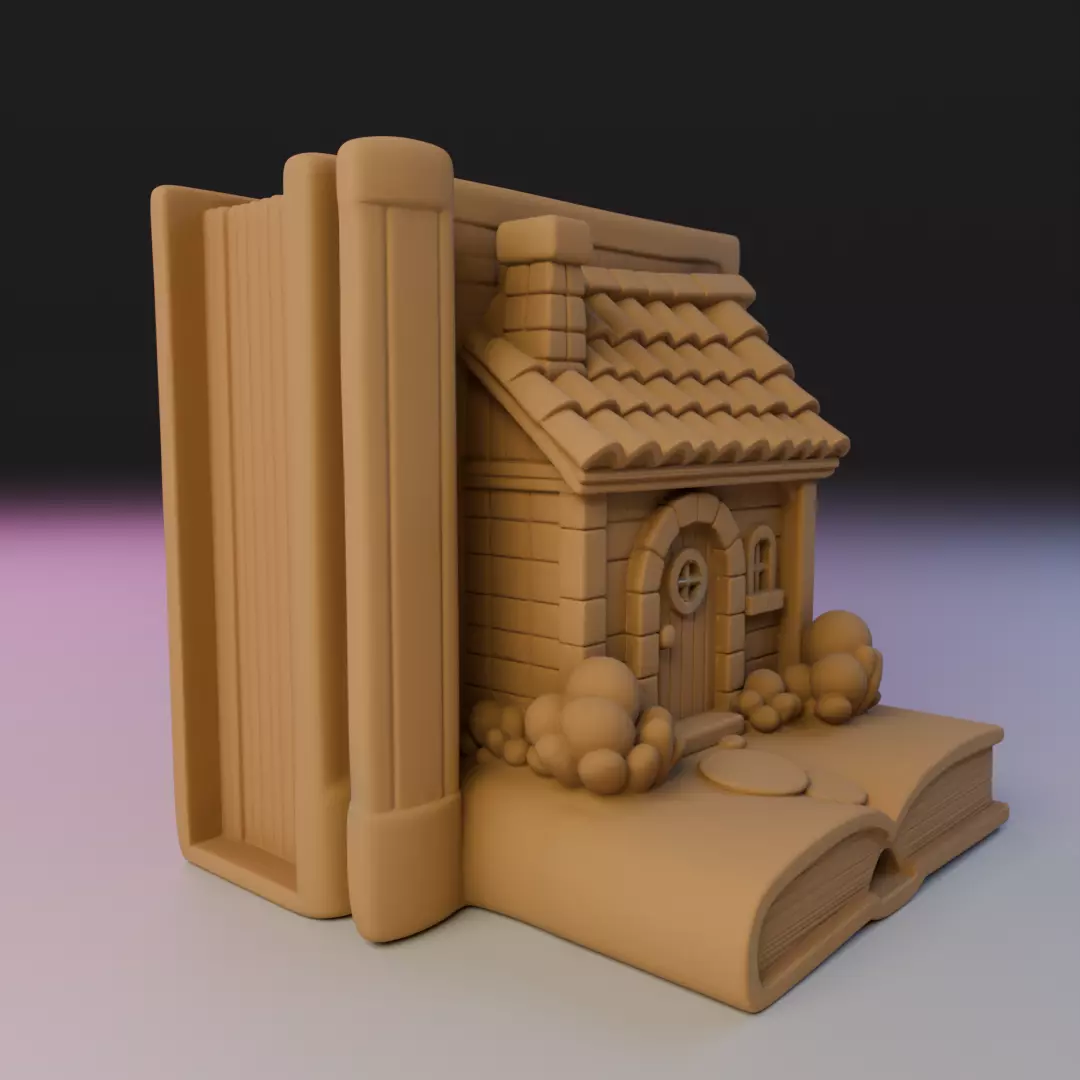 country house book nook 3D print model_10