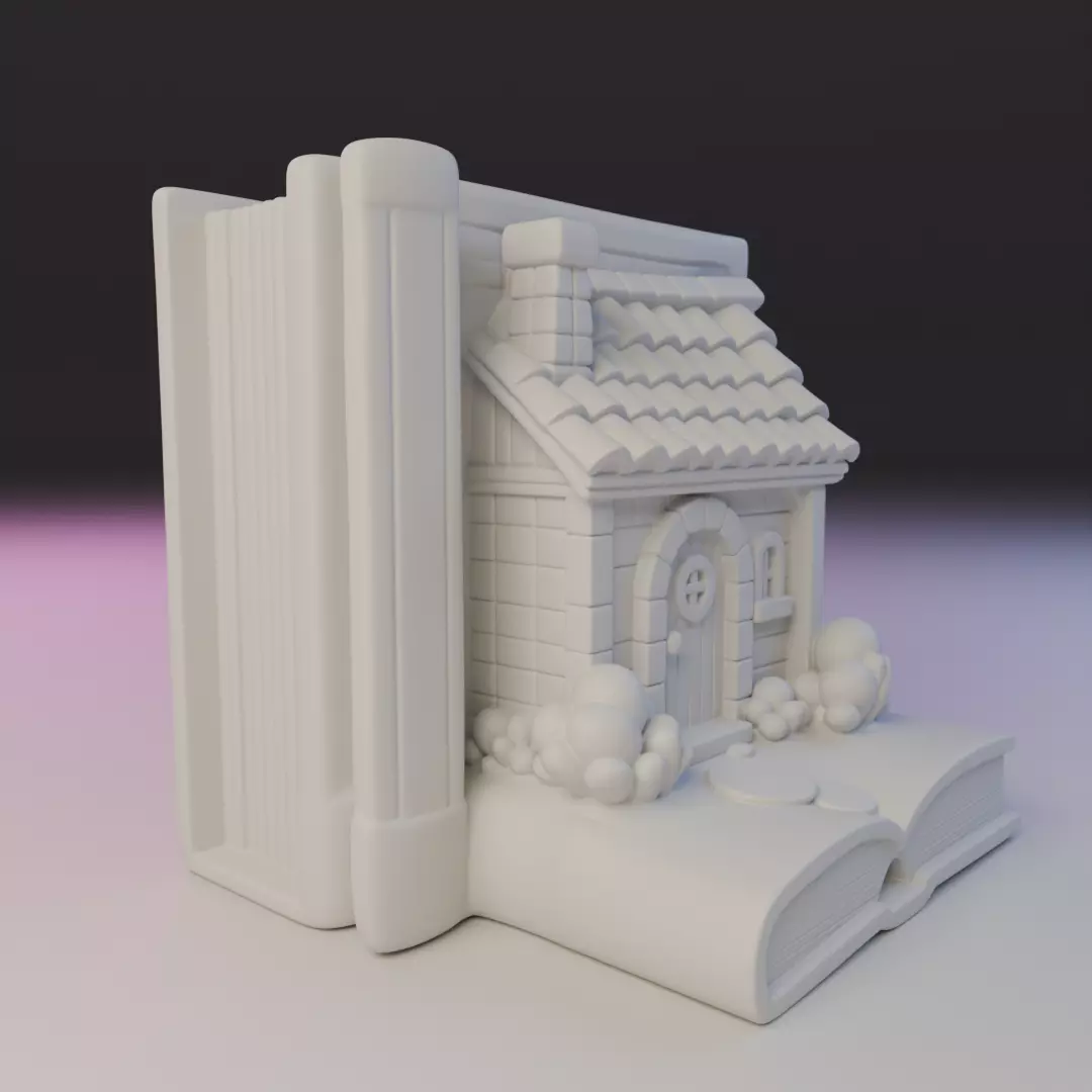 country house book nook 3D print model_11