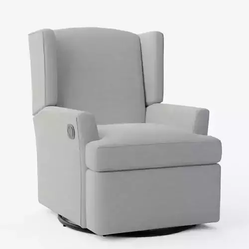 Hemingway Swivel Reclining GliderTrue Gray 3D model