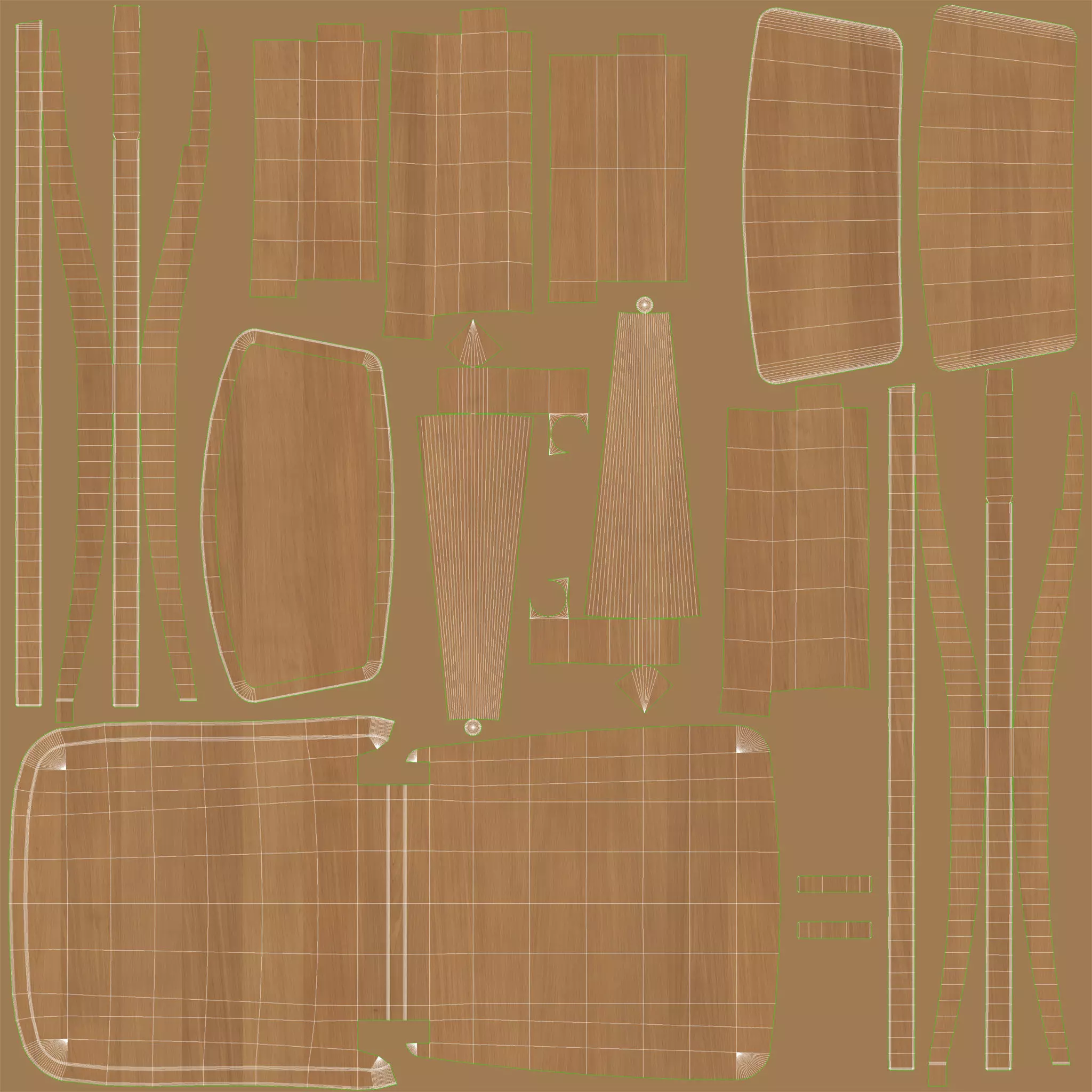 Mid-Century Modern Dinning Set Oslo 3D model_27