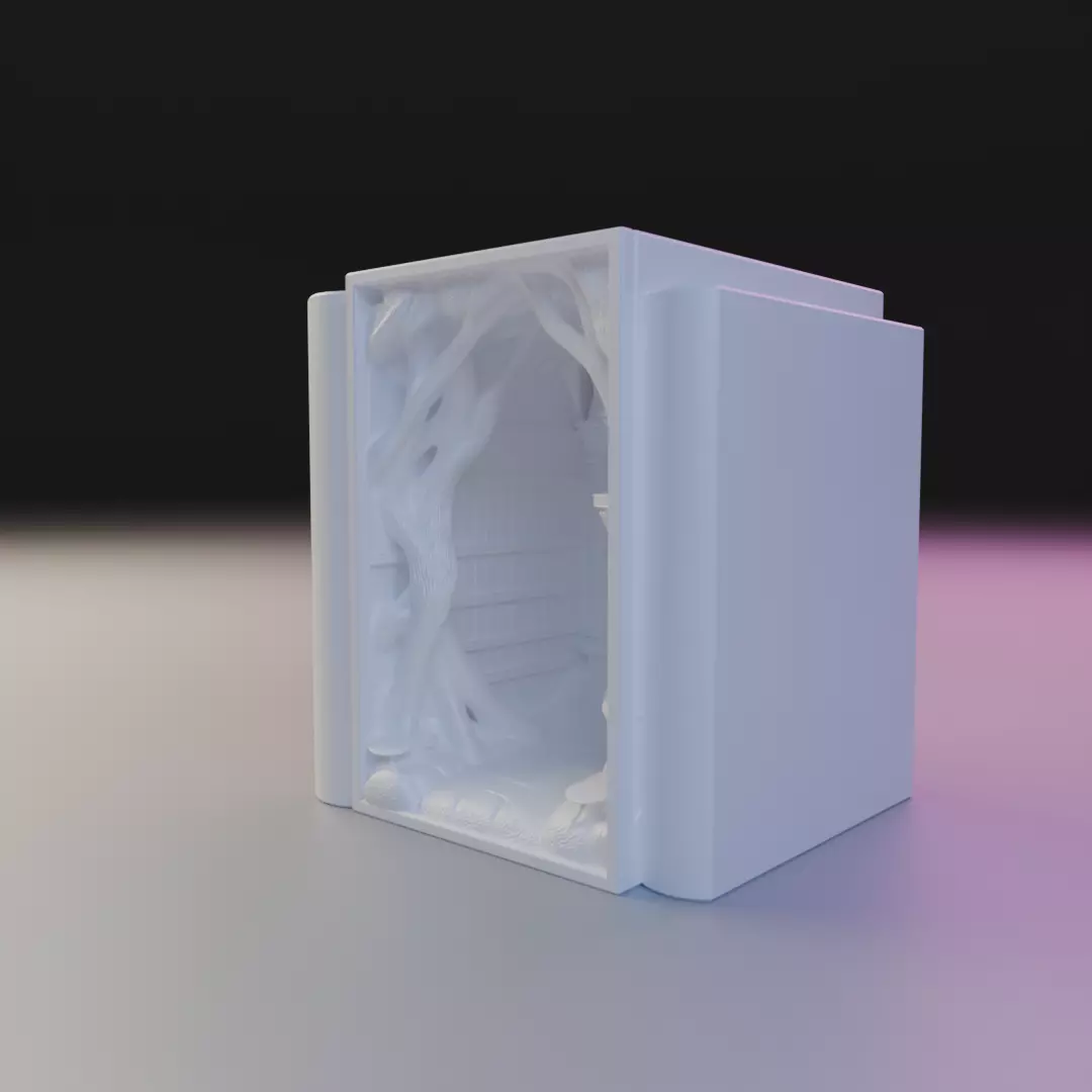 magic forest library book nook 3D print model_13