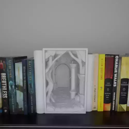 magic forest library book nook 3D print model